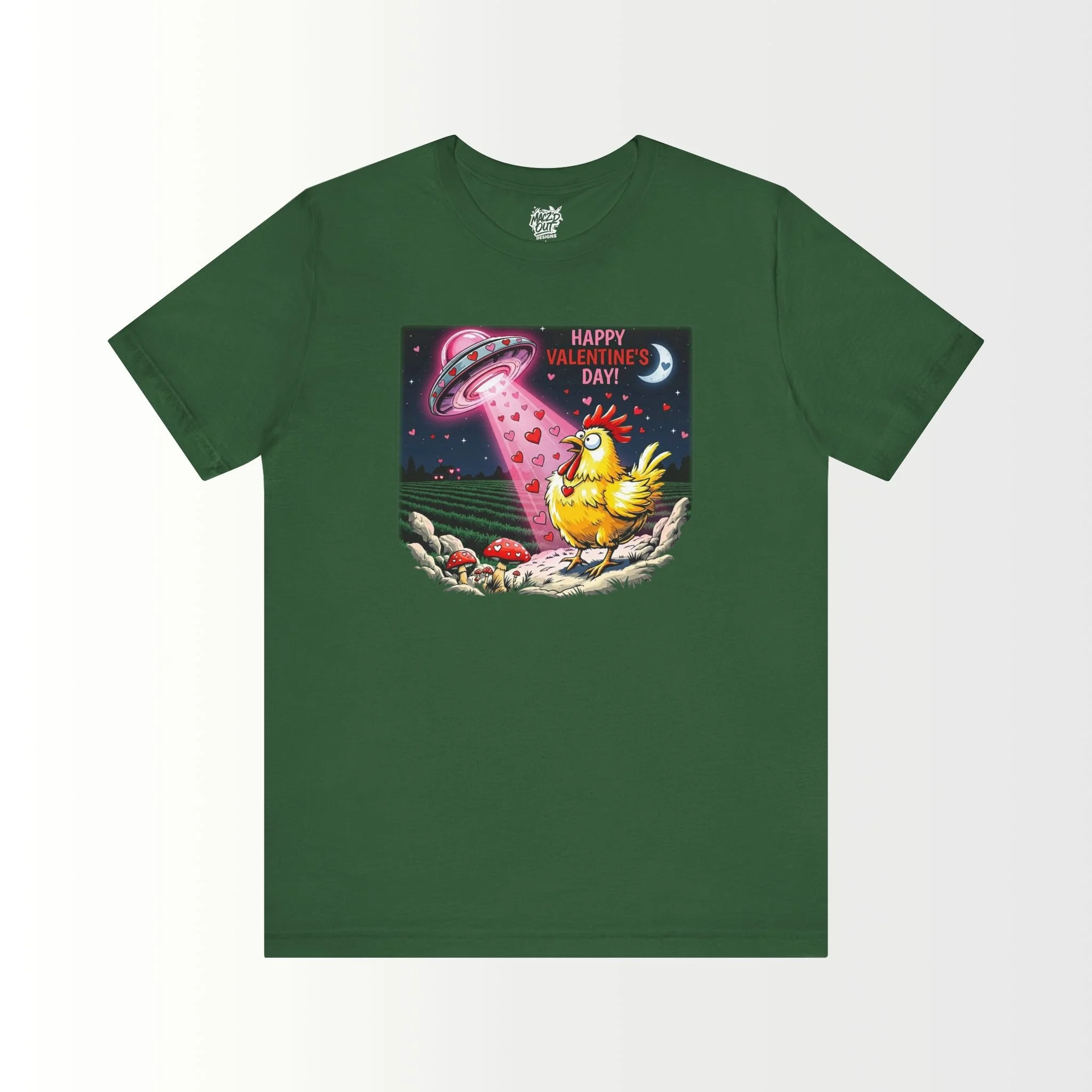 Chicken / UFO Valentine's Day T-Shirt