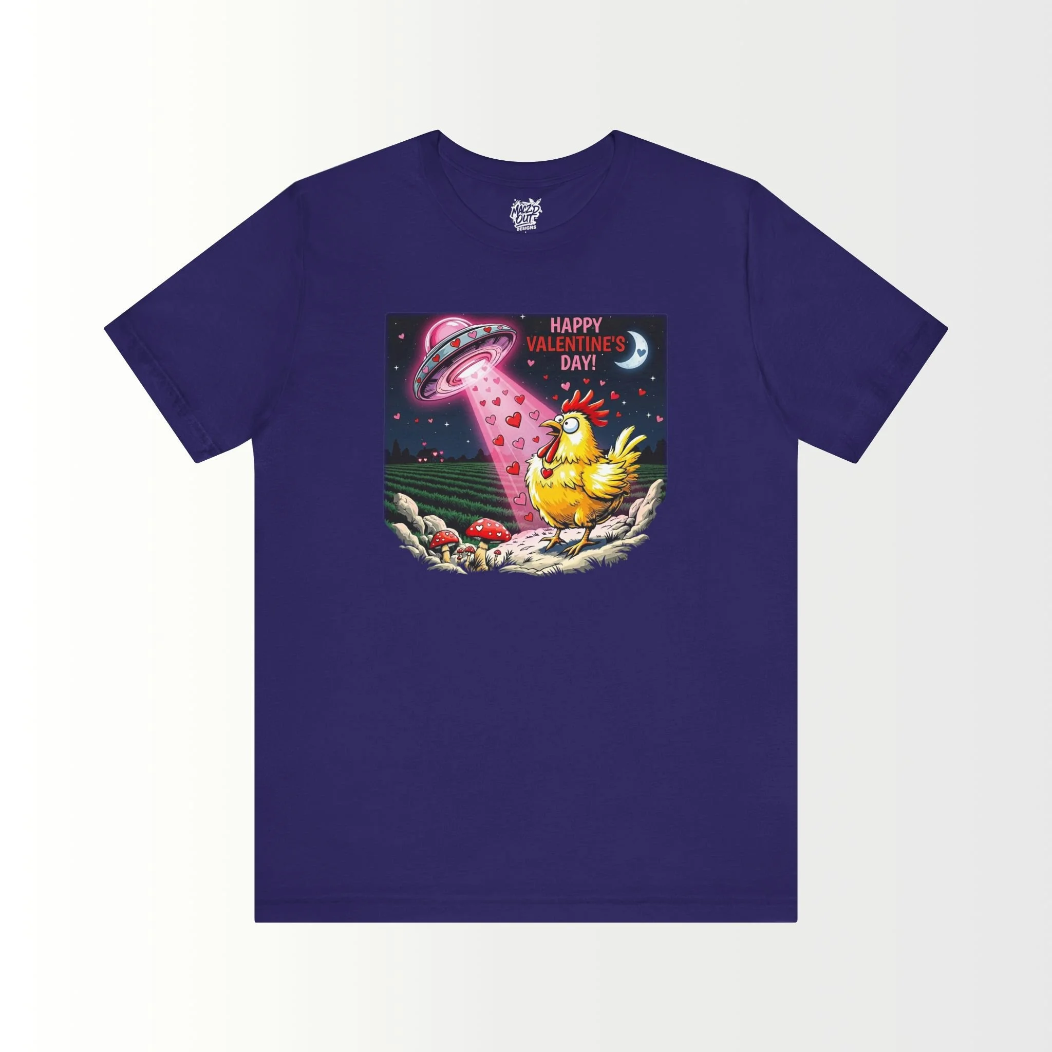 Chicken / UFO Valentine's Day T-Shirt