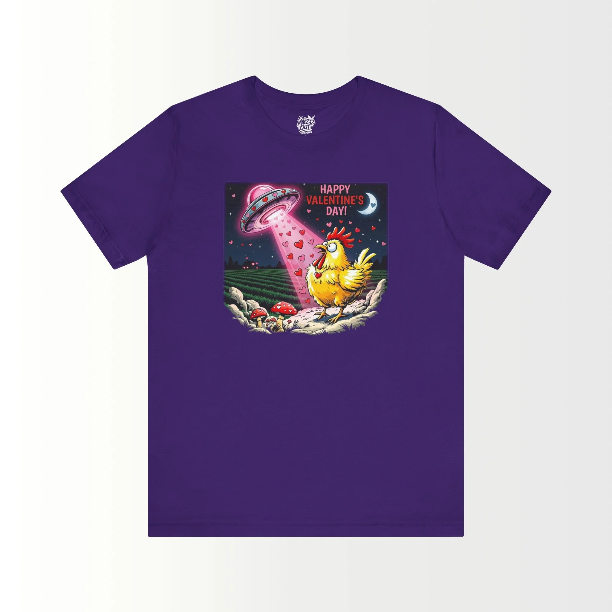 Chicken / UFO Valentine's Day T-Shirt