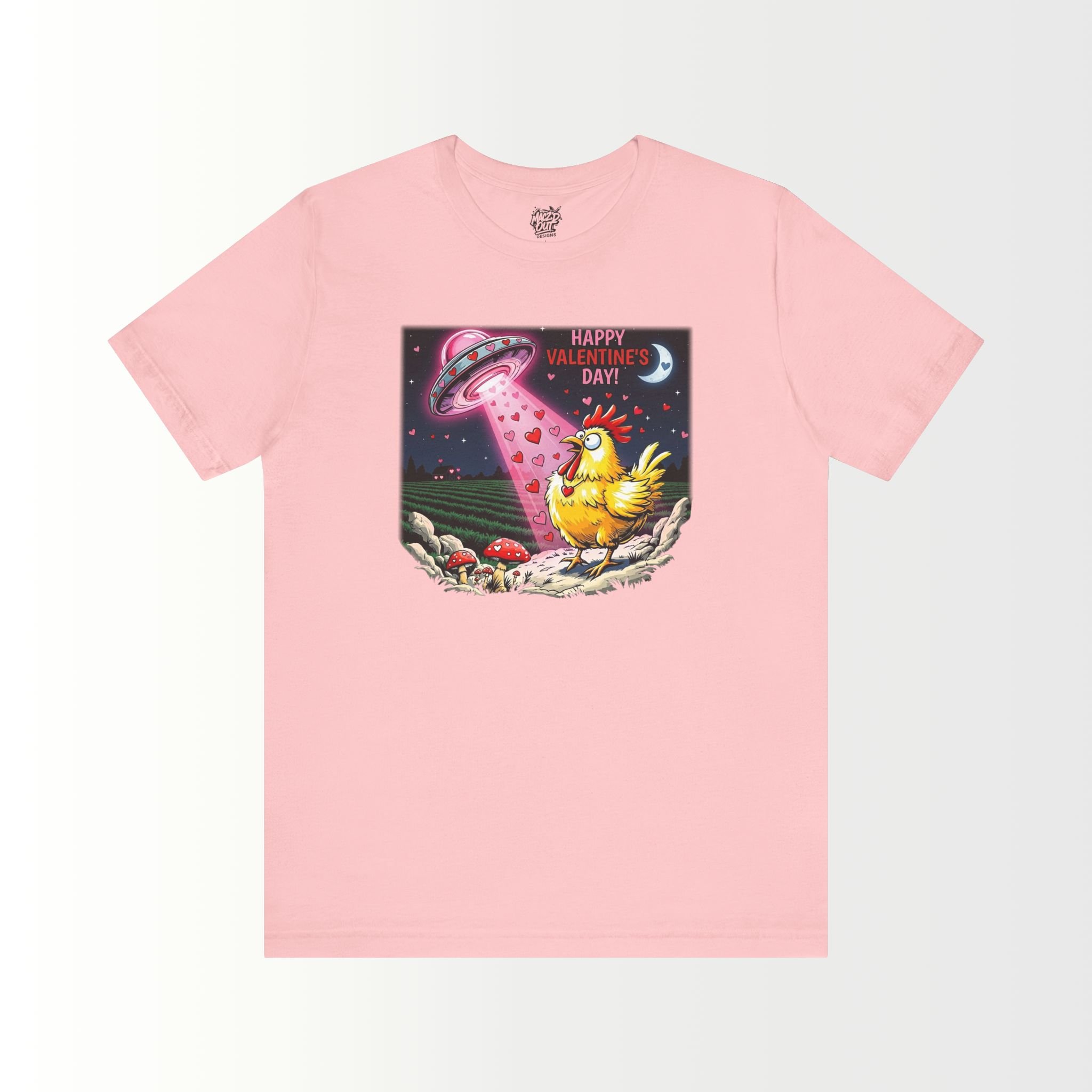 Chicken / UFO Valentine's Day T-Shirt