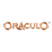 The word 'ORACULO' written in stylized 3D copper-colored letters.