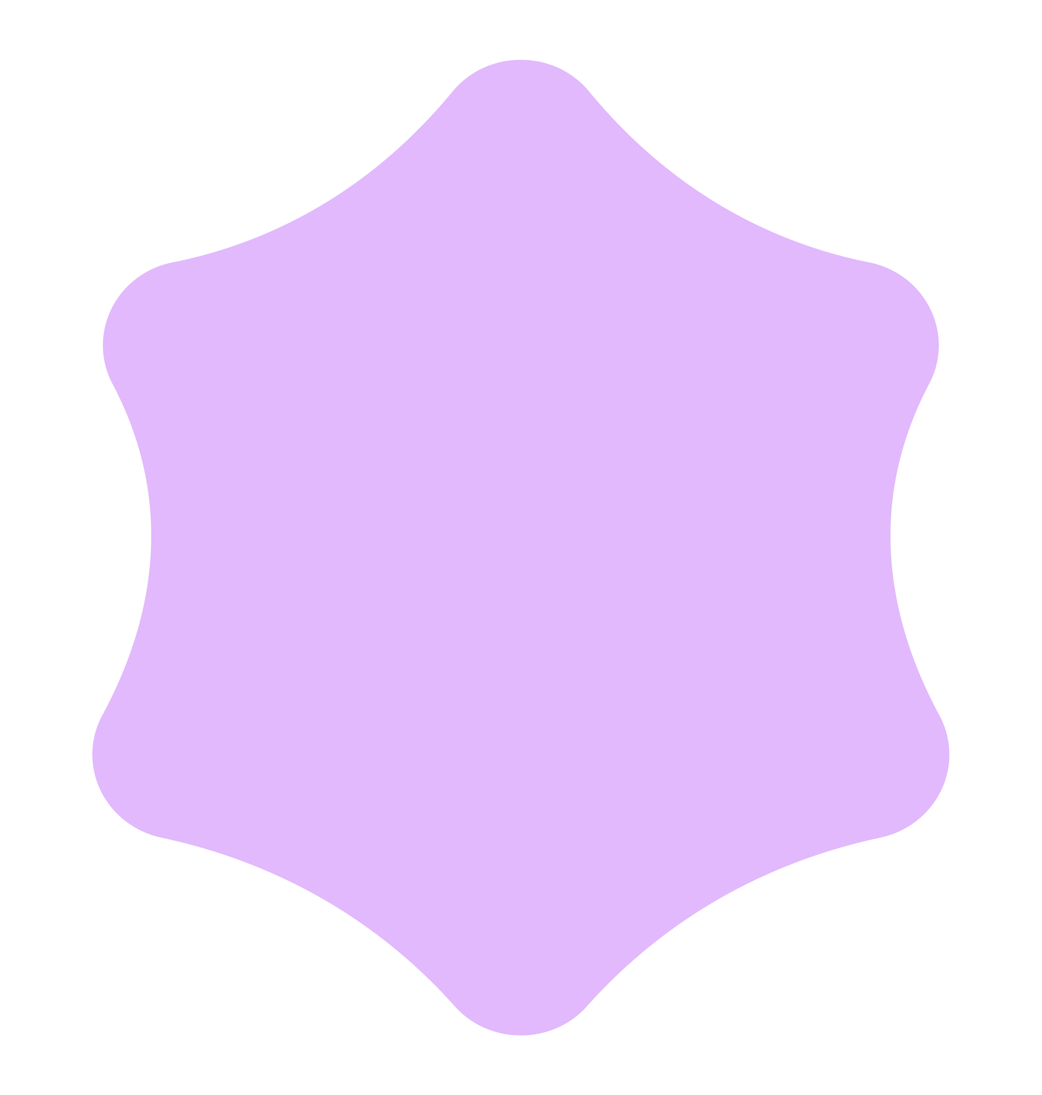 Purple shaded 6-pointed shape with round edges, more like a rounded blob star