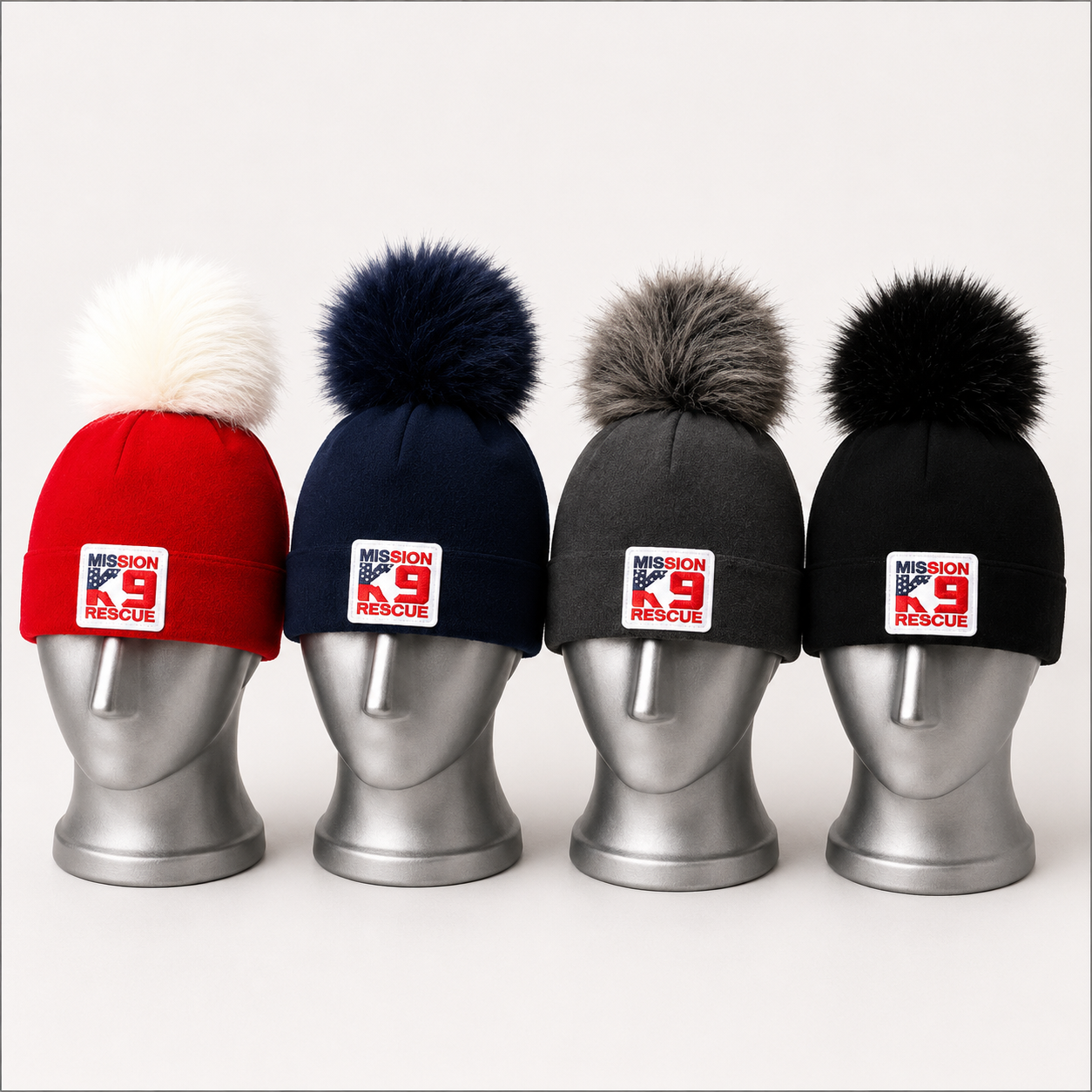 Women’s Fleece Winter Hat with 2” Pom