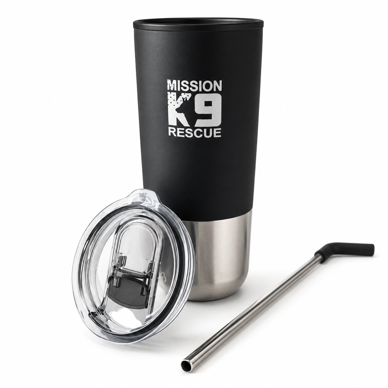 Hot/Cold Logo Tumbler, With Reusable Straw 16oz Capacity