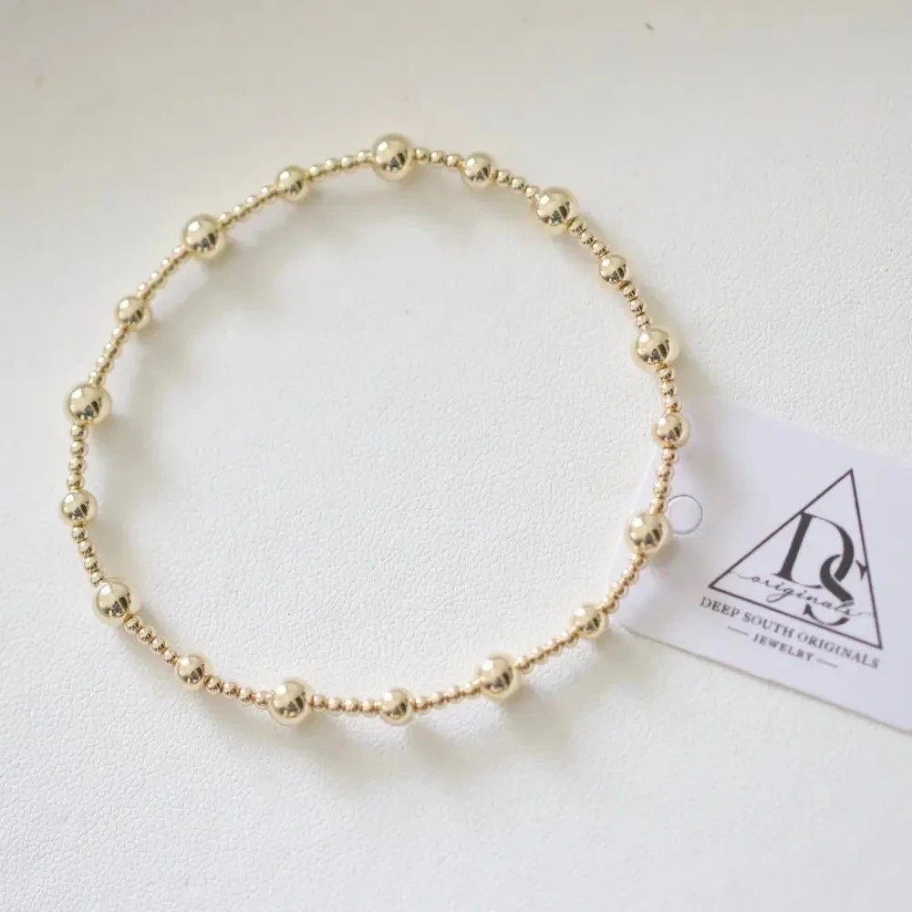 ELLIE GOLD-FILLED BEADED BRACELET