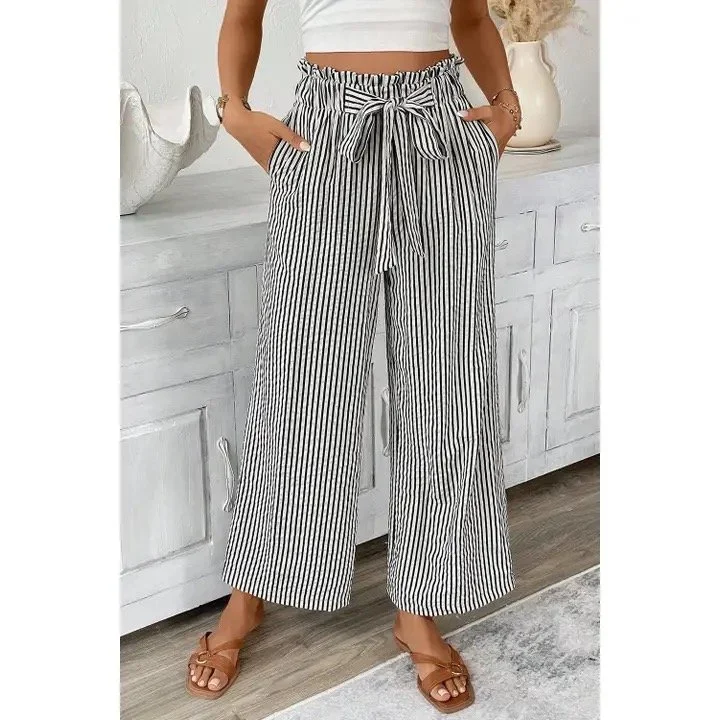 Ldc Striped Knot Natural Pocket Pants