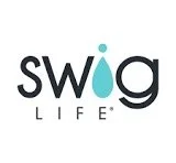 Swig Life logo with the word 'swig' in black, a teal dot above the 'i', and 'LIFE' in gray below
