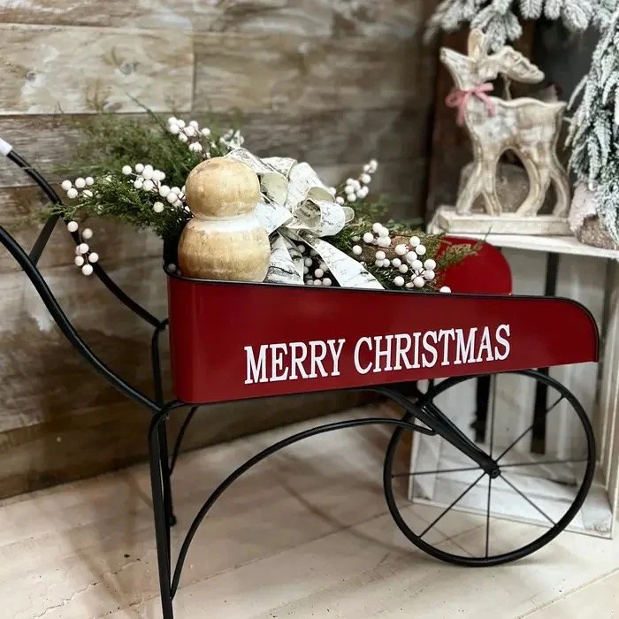 Christmas Wheelbarrow 26in