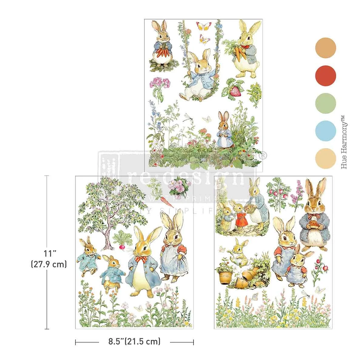 Middy Transfers® – The Cottontail Diaries – 3 sheets, 8.5″x11″