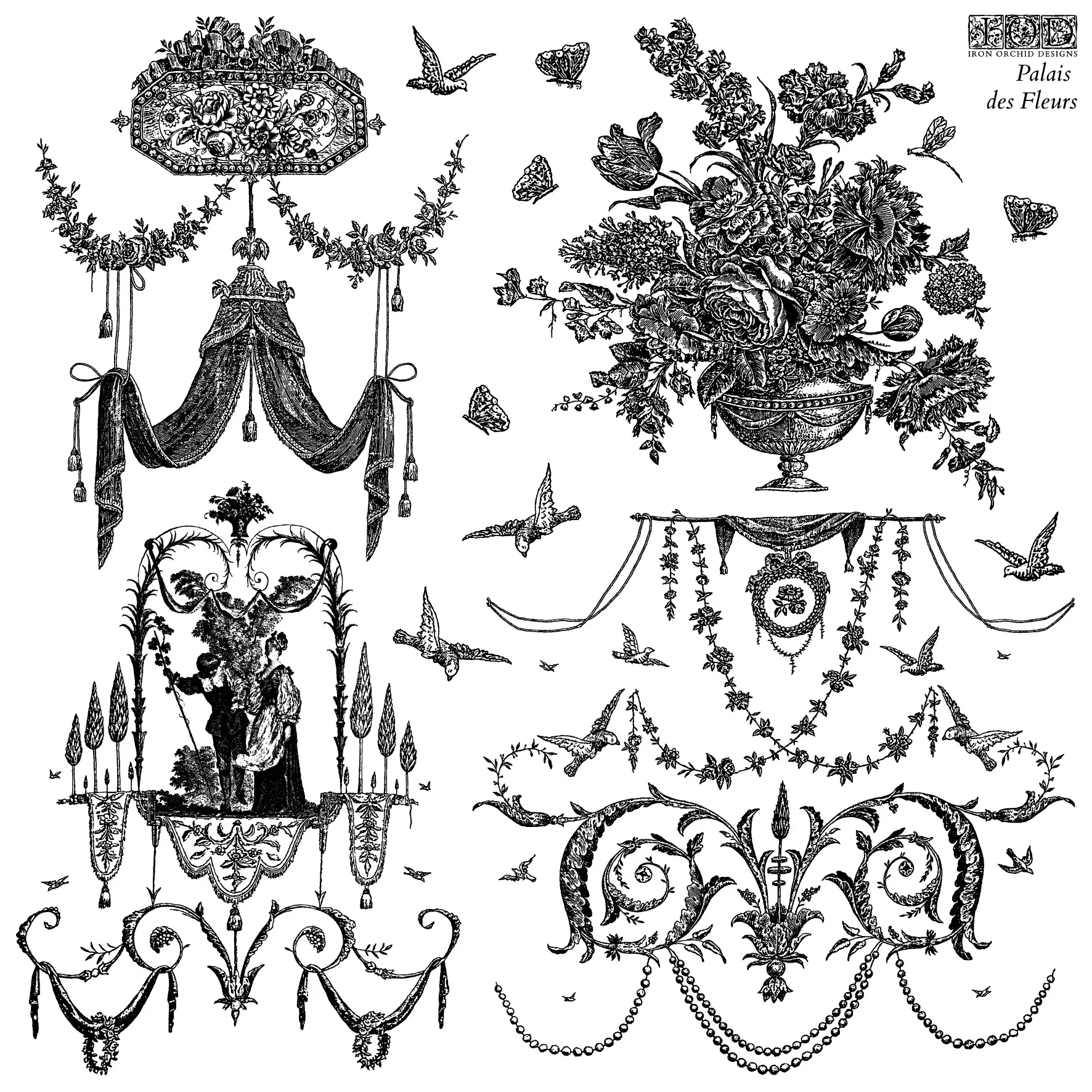 Palais des Fleurs 12x12 IOD Stamp