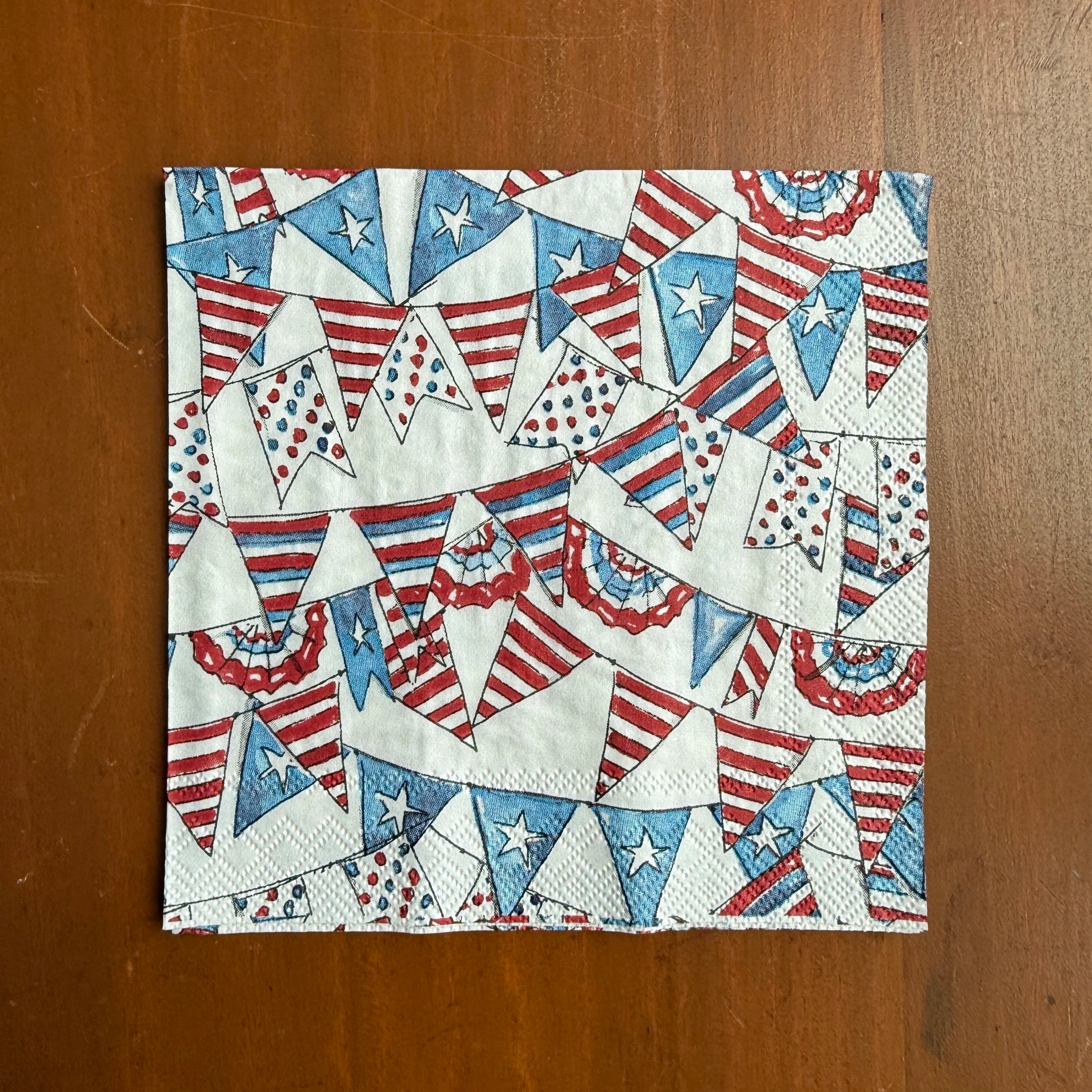 4th Flags Cocktail Napkin