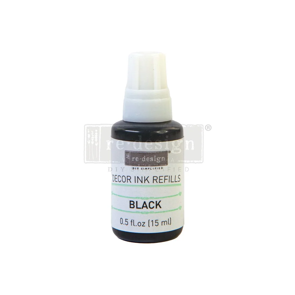Redesign Decor Ink Refill - Black - 0.5 oz refill