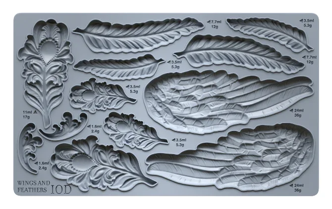Wings & Feathers 6X10 IOD Mould