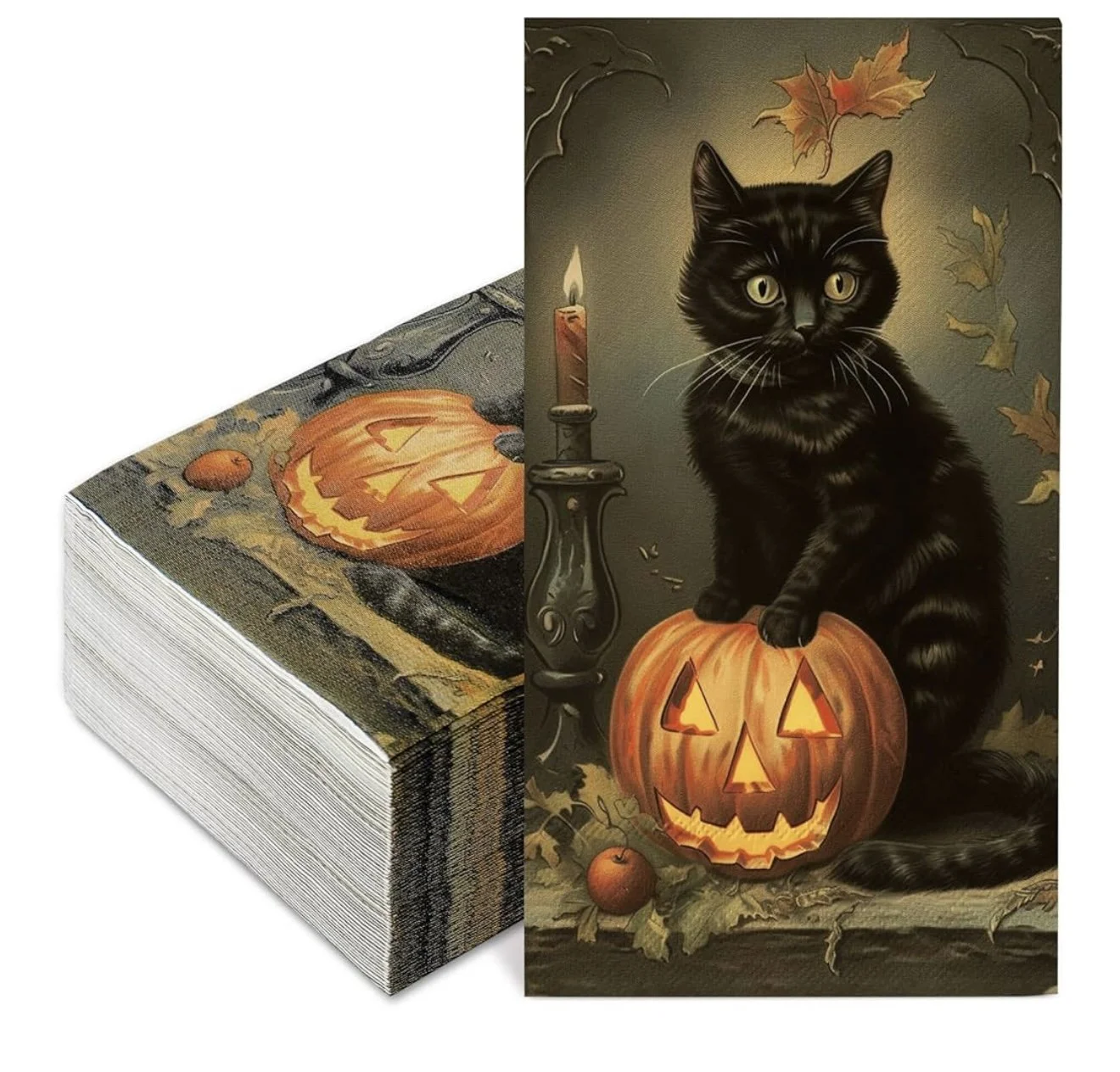 Halloween Cat Dinner Napkin