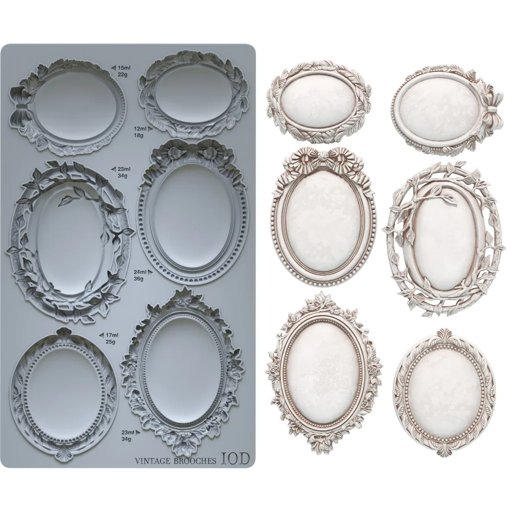 Vintage Brooches 6x10 IOD Mould