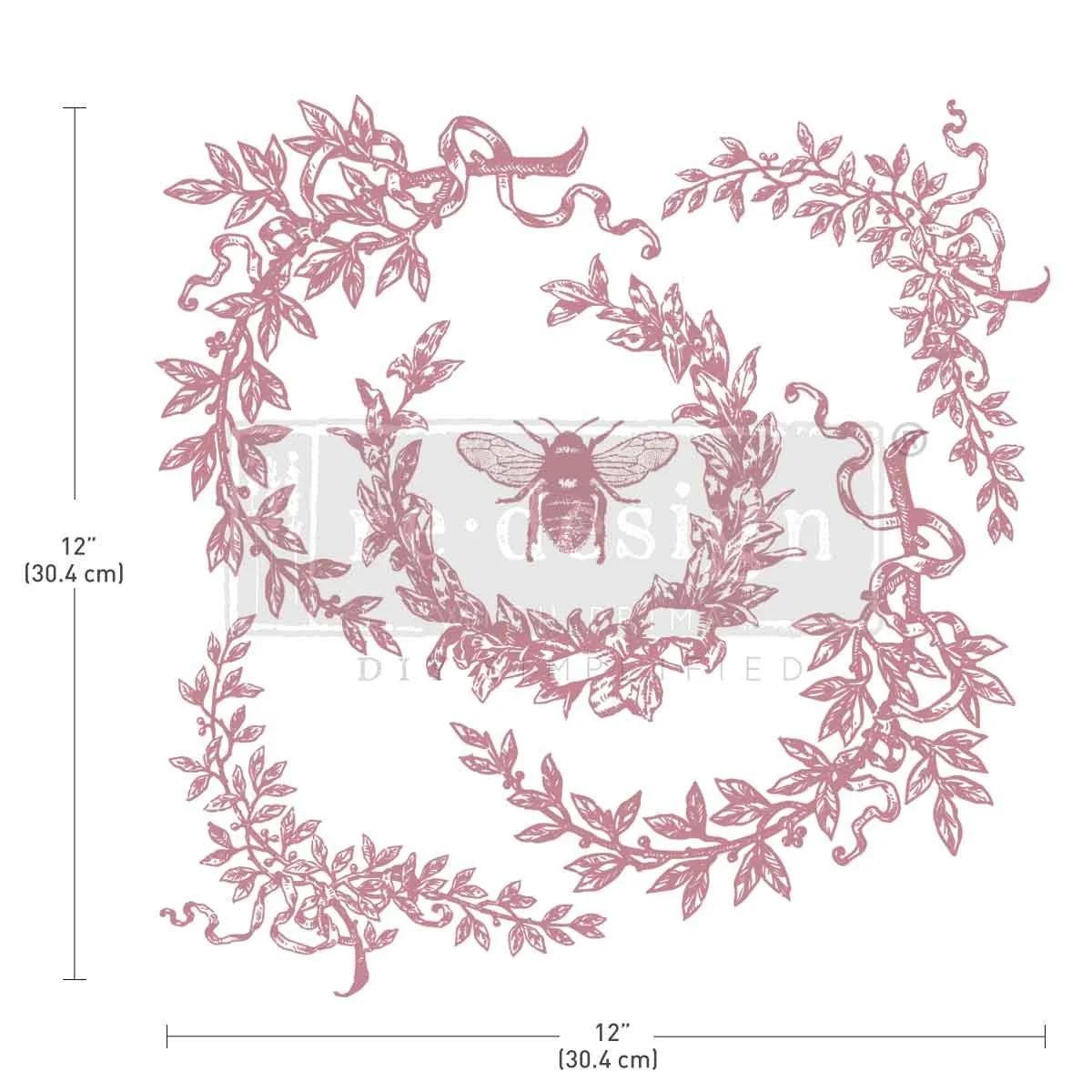 Redesign Decor Stamp - French Laurels - 12"x12" (6 pcs)