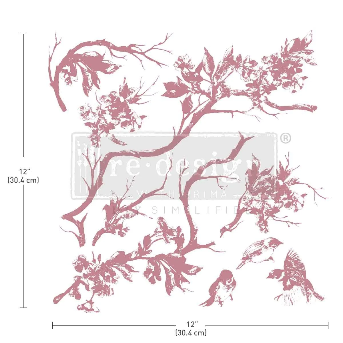 Redesign Decor Stamp - Forest Aviary - 12"x12" (9 pcs)