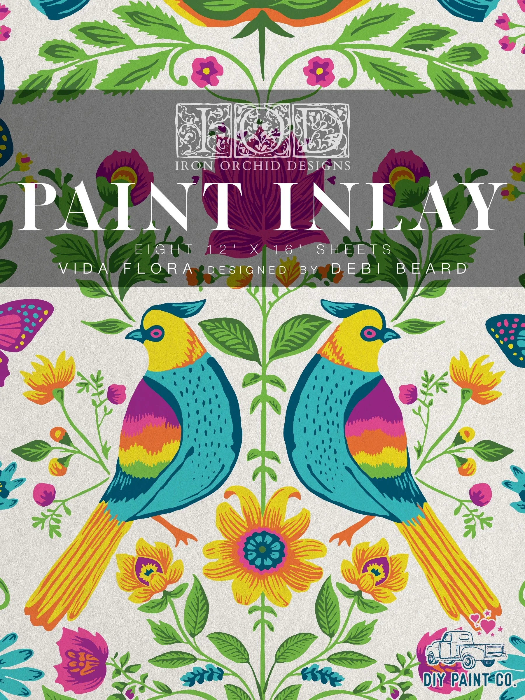 Vida Flora IOD Paint Inlay 12x16 Pad ***Retired***