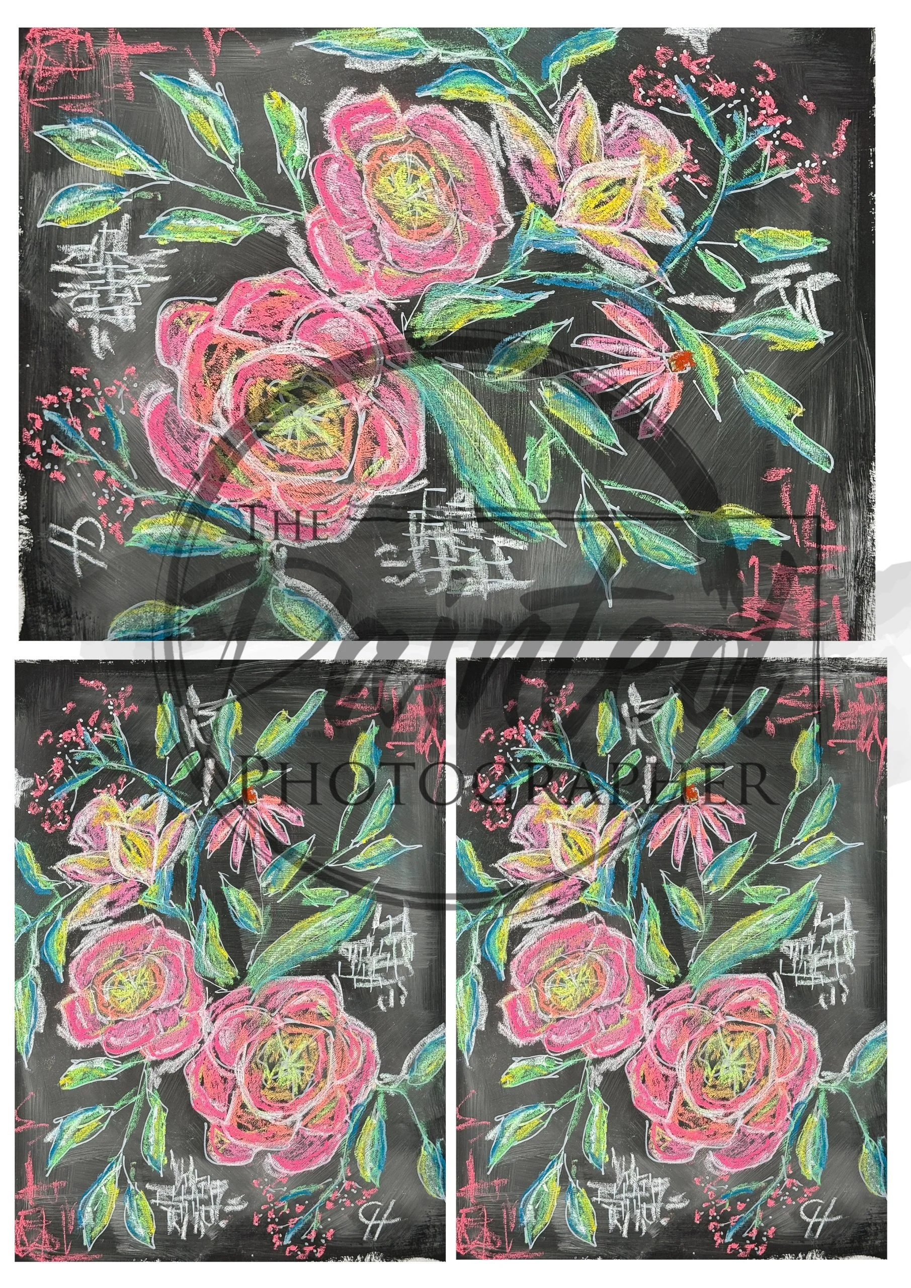 Multiple Florals After Dark – Connie’s Spring Rice Paper