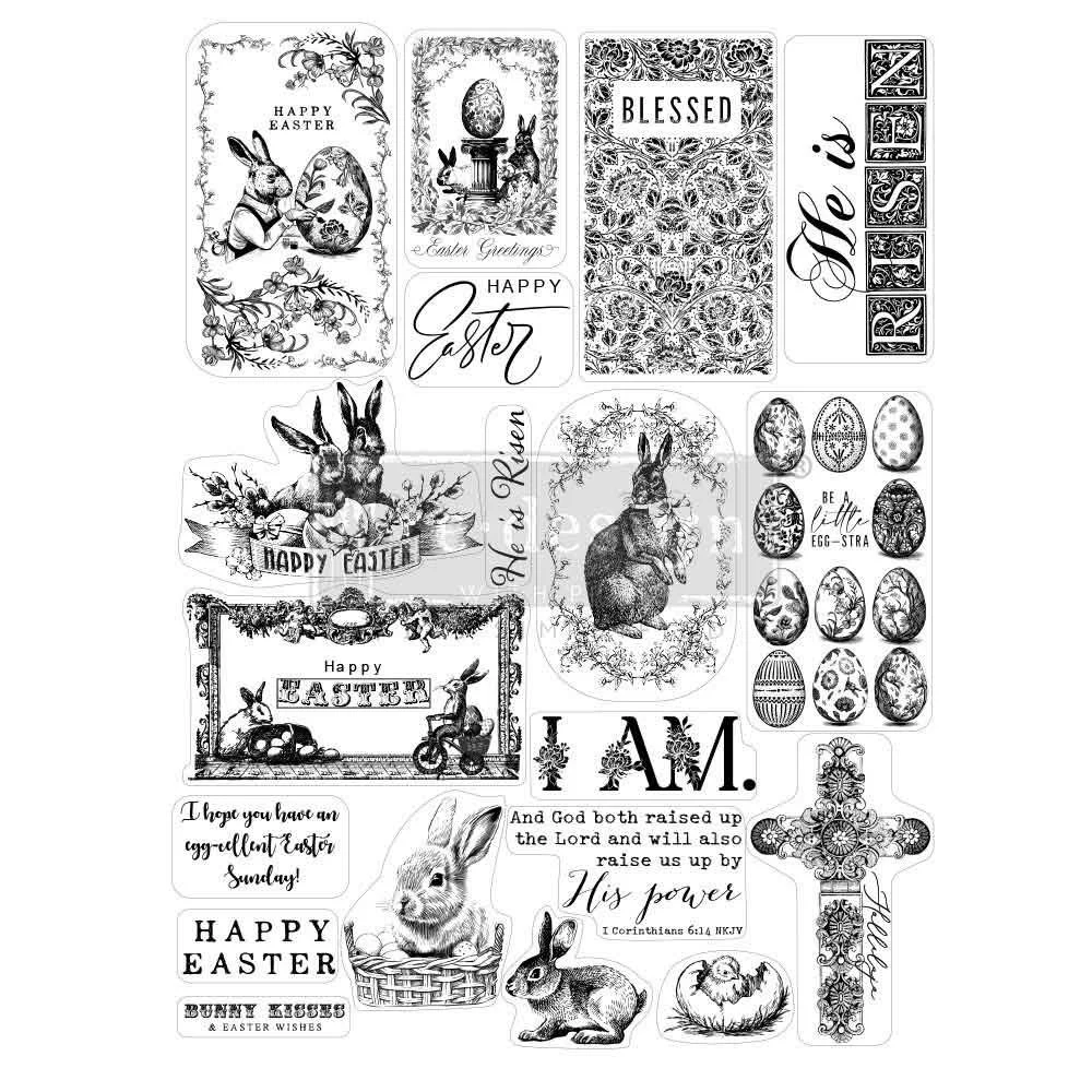 Decor Clear Stamp – Easter – 8.5×11 sheet size