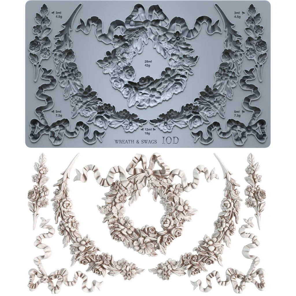 Wreath & Swags 6x10 IOD Mould