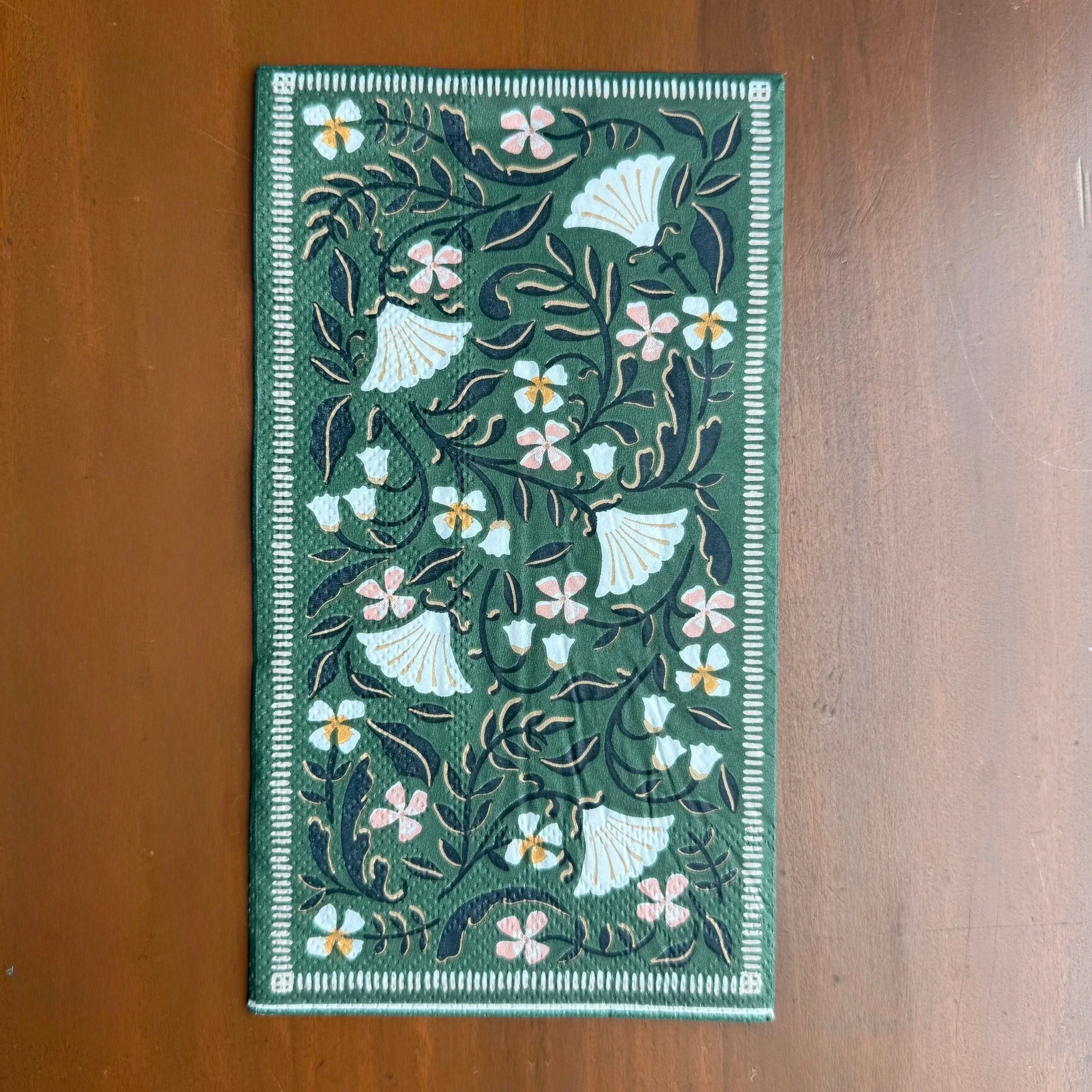 Green Wallpaper Dinner Napkin