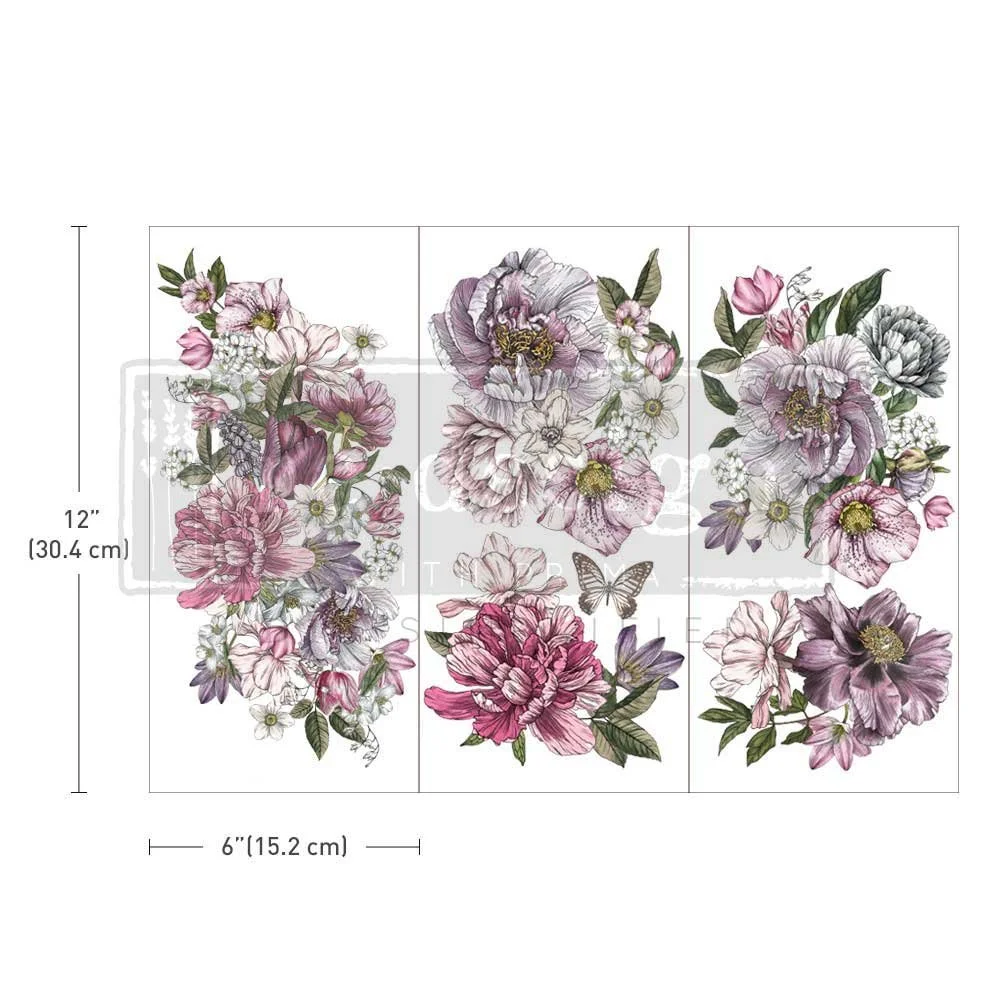 Small Transfers - Dreamy Florals - 3 sheets, 6