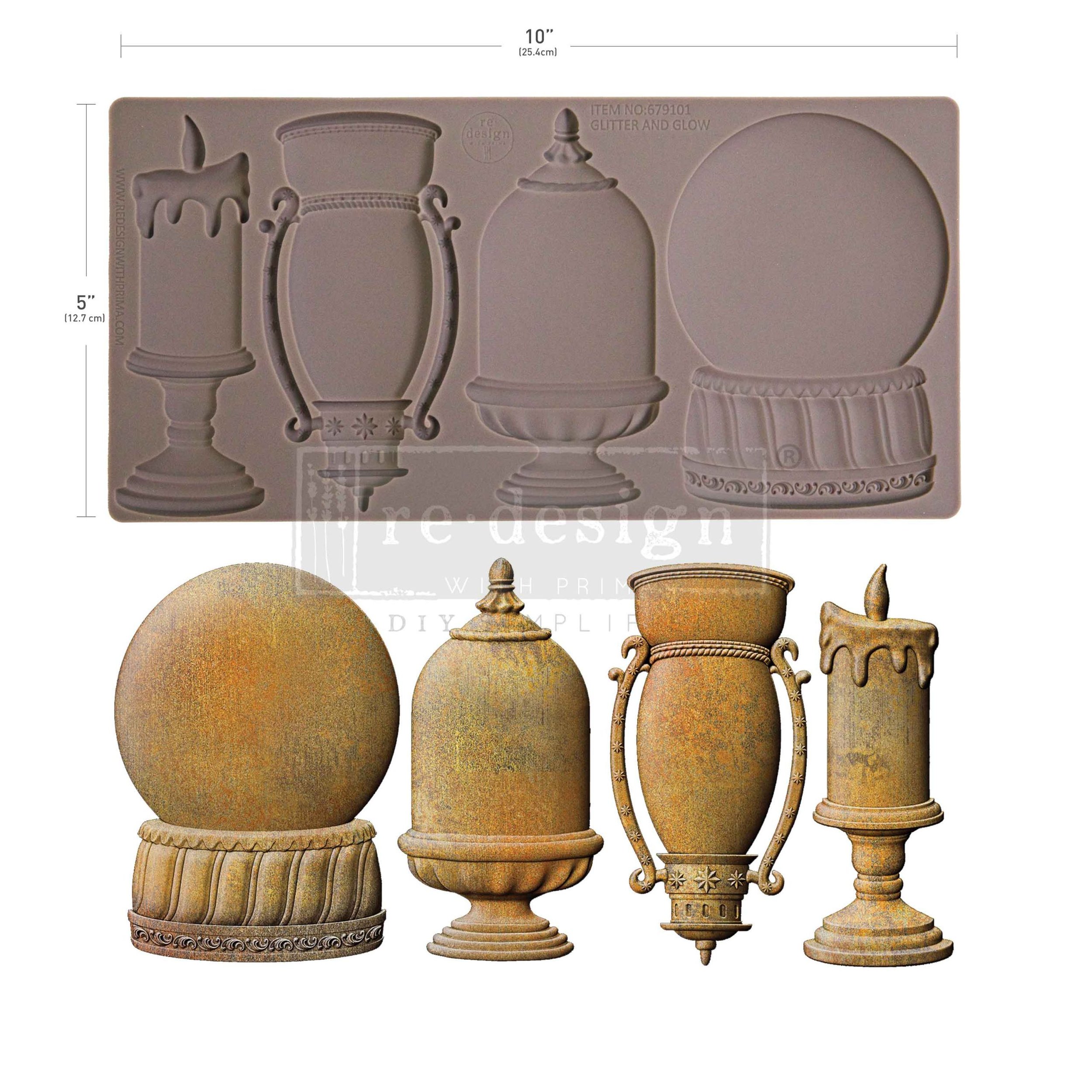 Decor Moulds - Glitter And Glow - 1 pc, 5"x10"x8mm