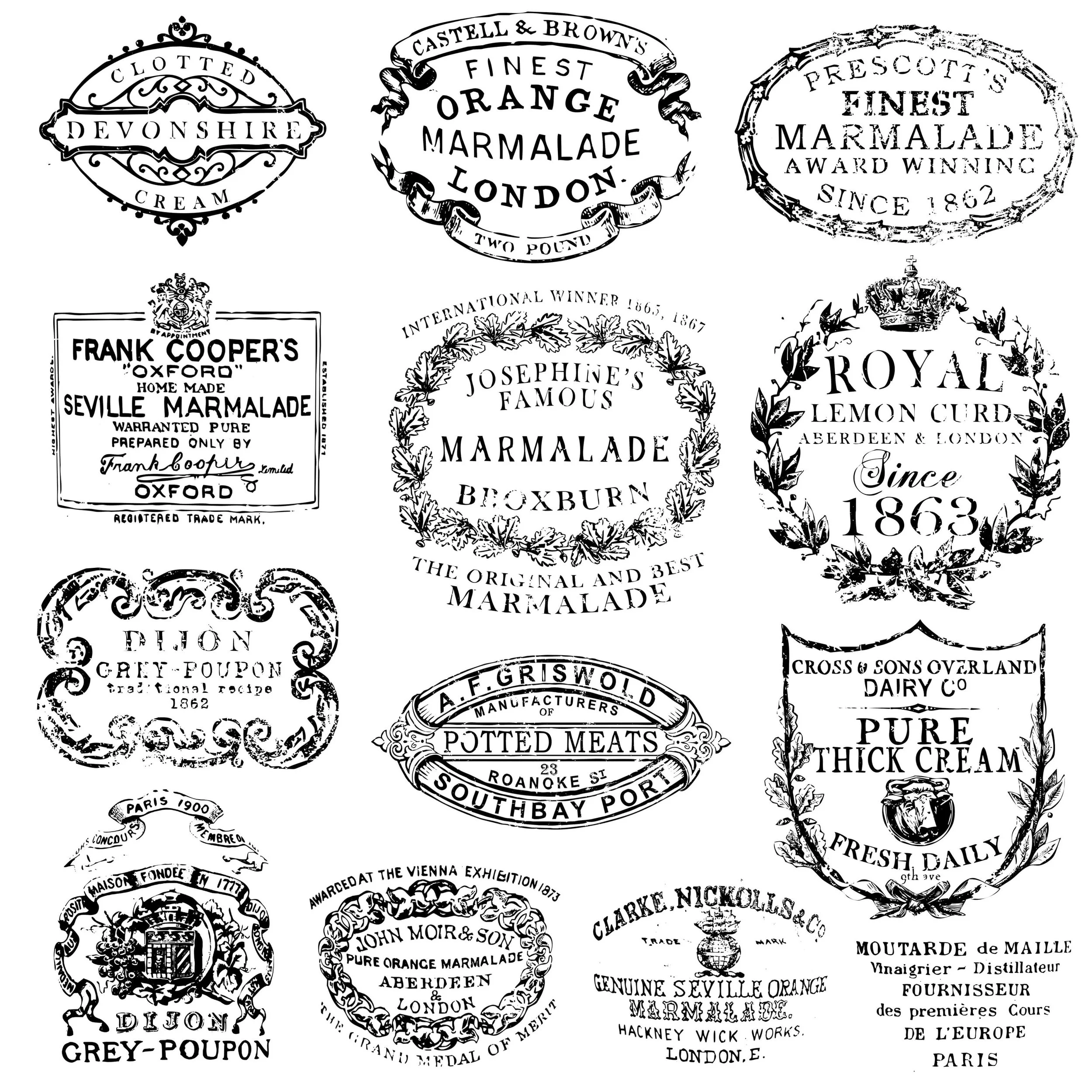 Crockery 12x12 Decor Stamp
