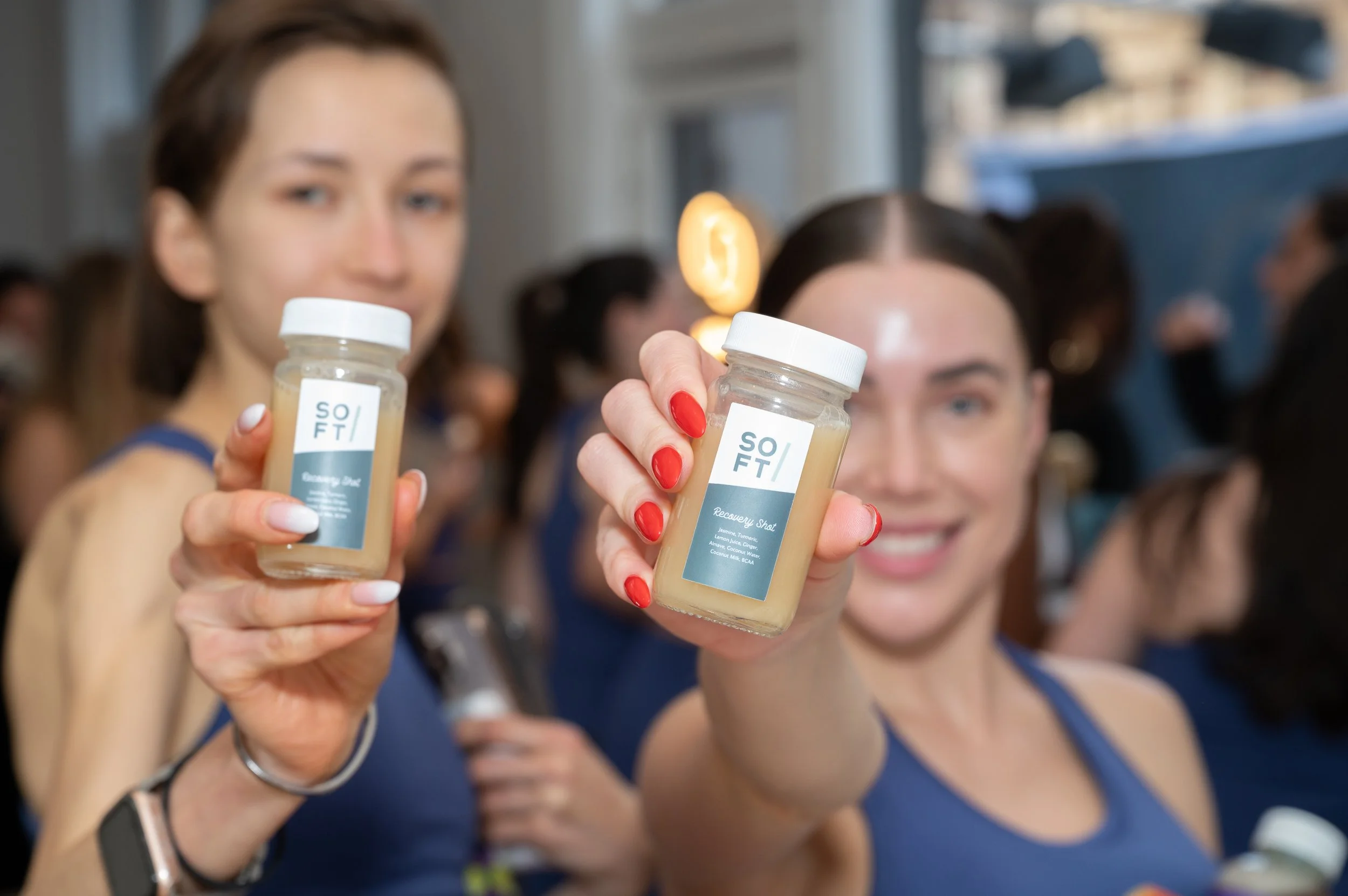 Formed a strategic partnership with up-and-coming non-alcoholic, mindful consumption brand, Soft Bar. The brand provided guests with wellness cocktails and shots at the conclusion of the event. (Pictured: @arina.bloom)