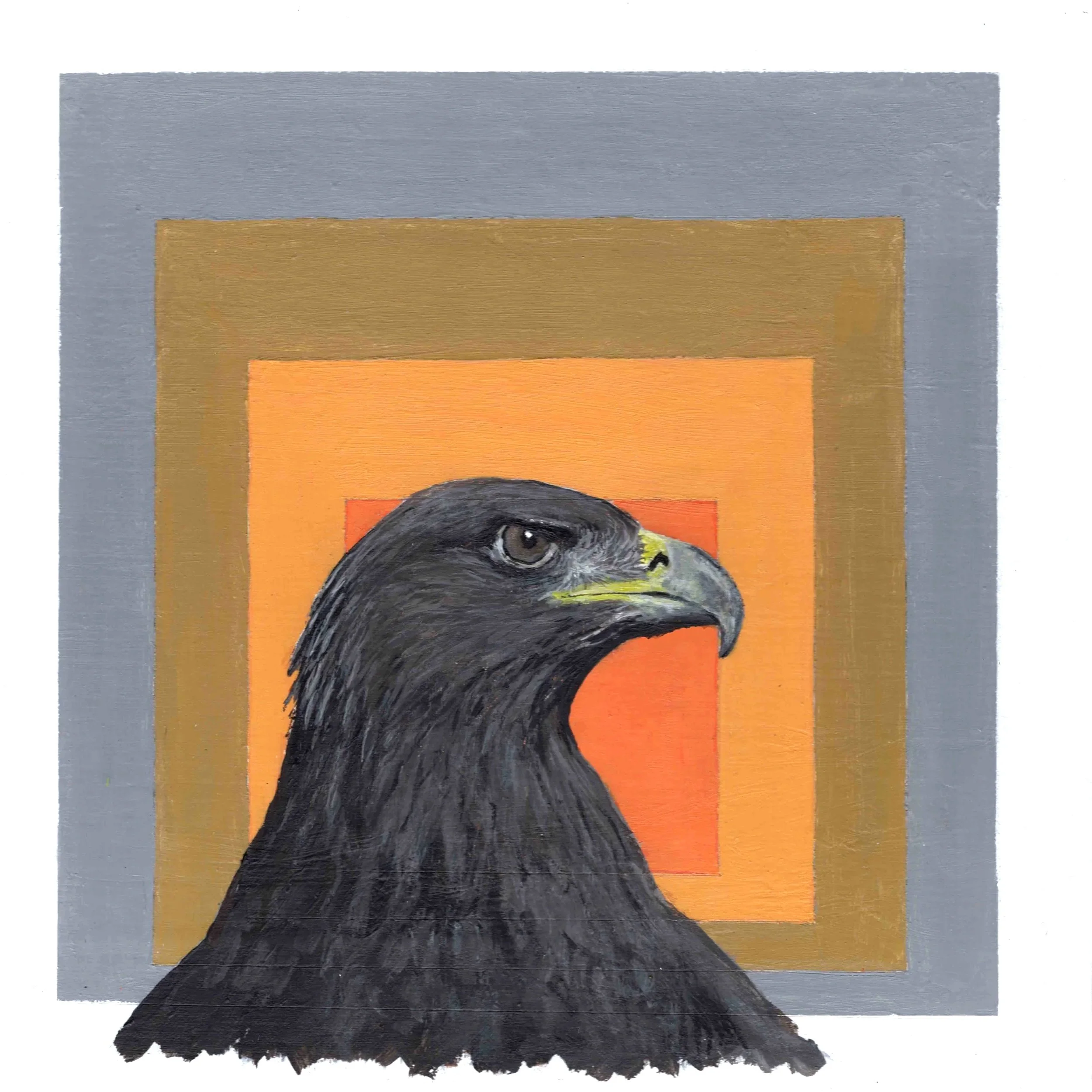 Golden Eagle (12"x12") acrylic on wood panel