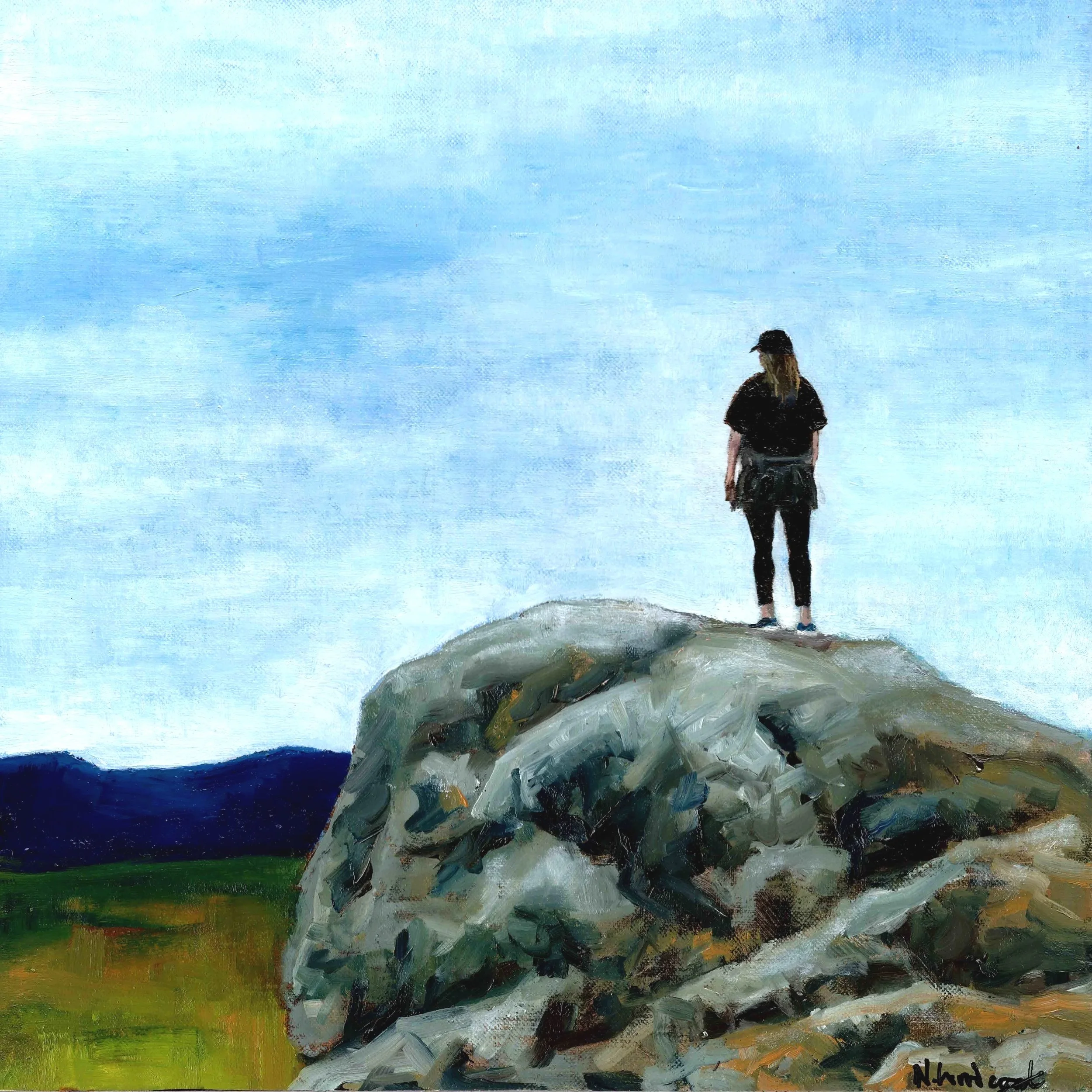 Point Reyes (12"x12") oil on panel