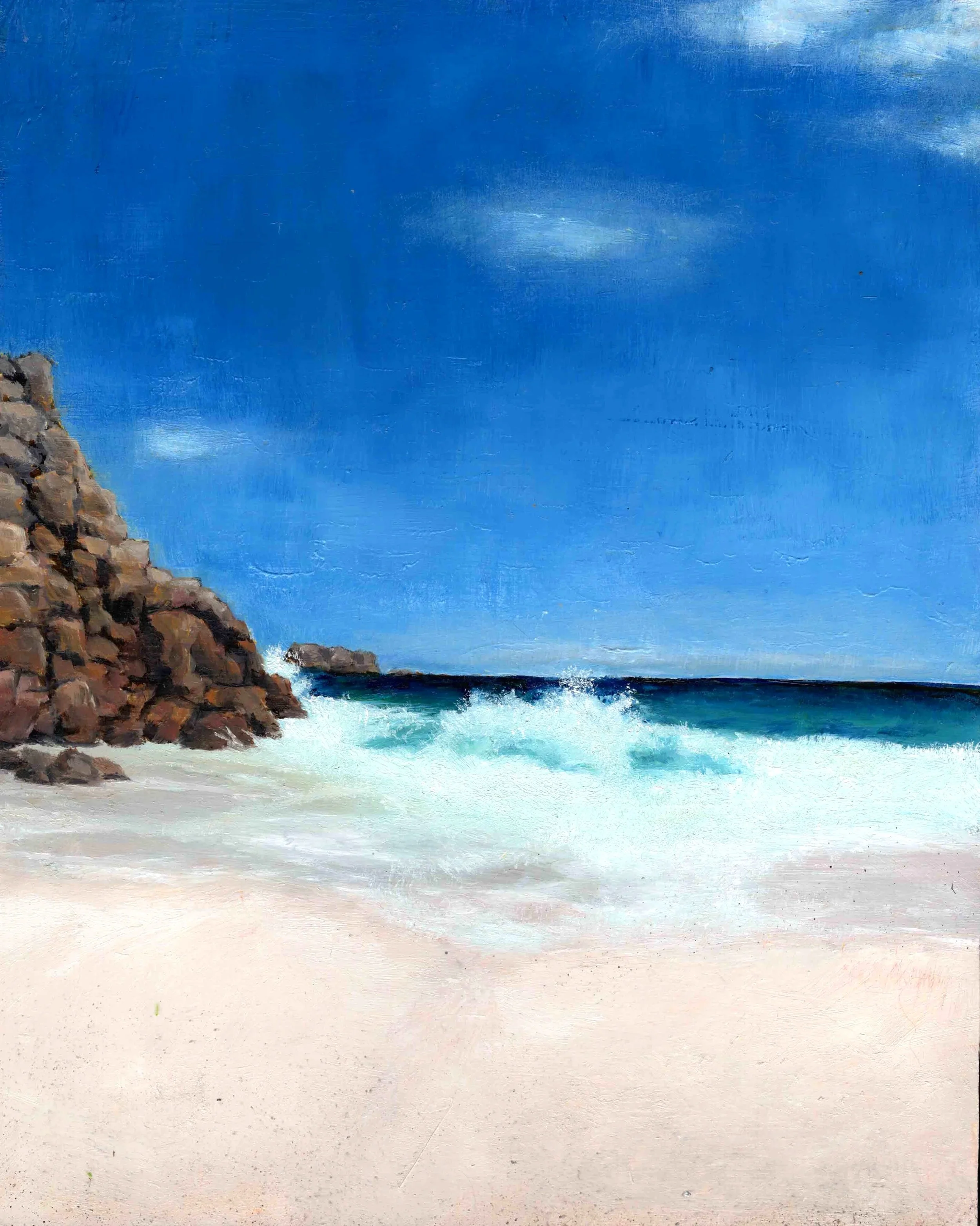 Cornish Beach (8"x10") oil on panel