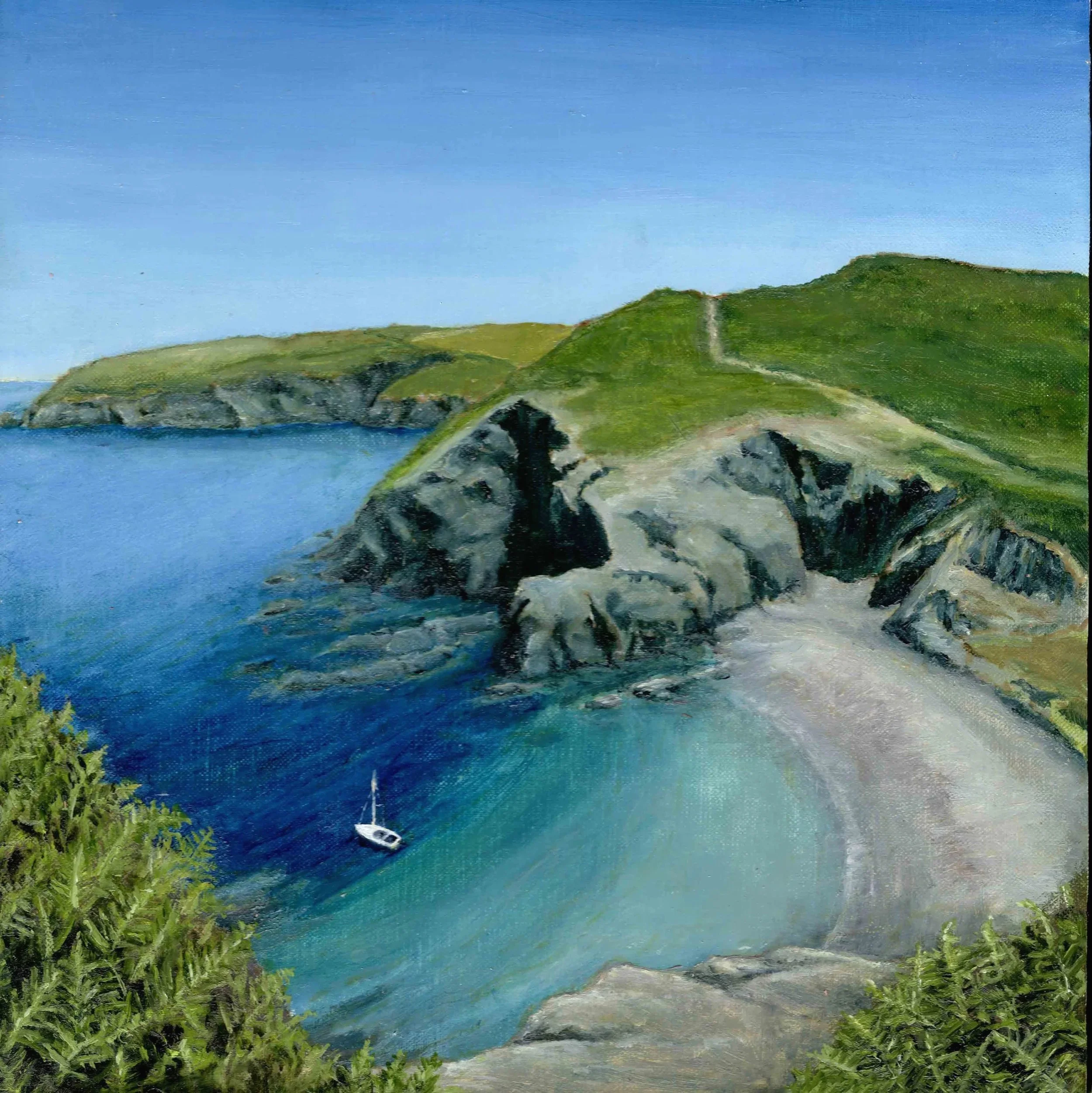 Pembroke Beach (12"x12") oil on panel