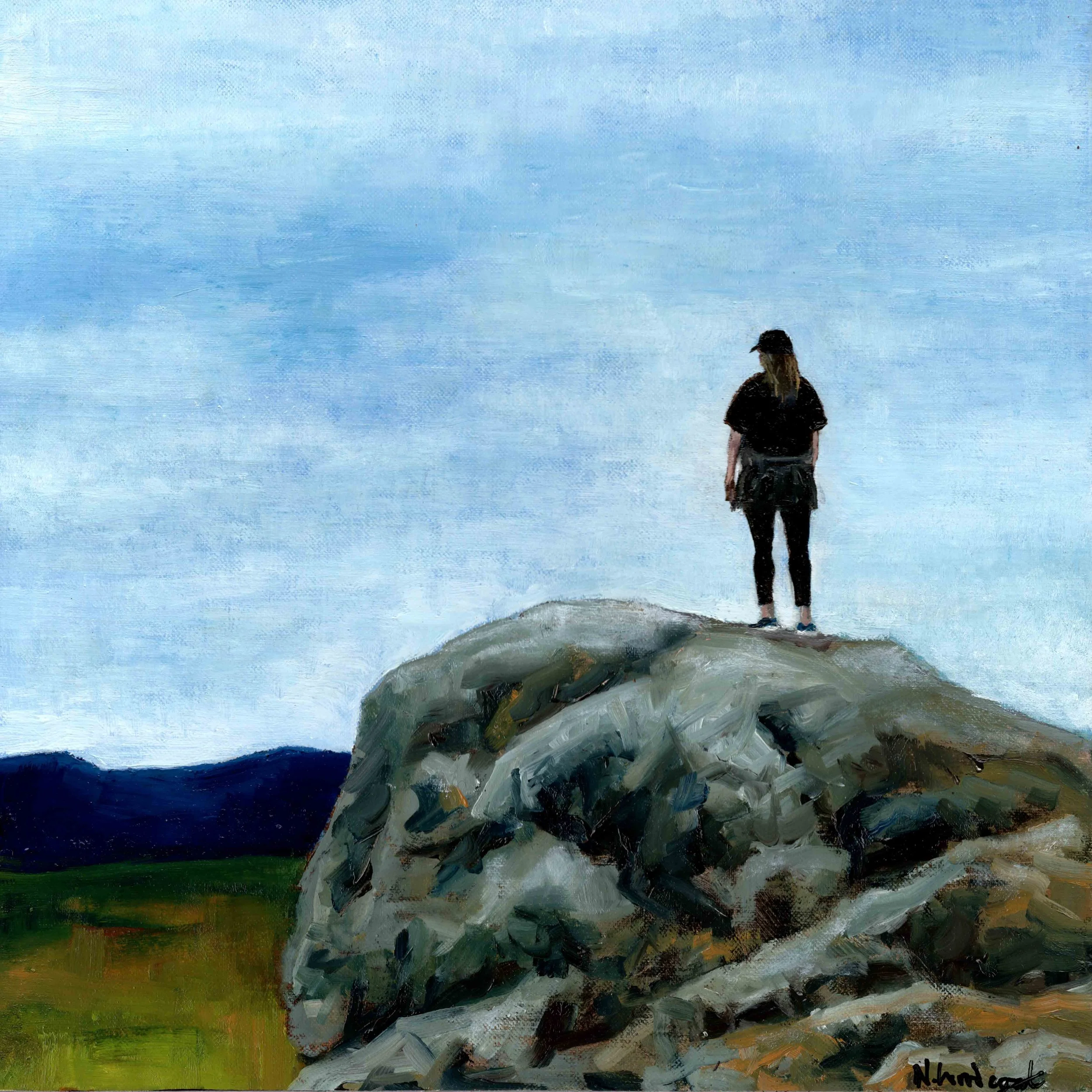 Point Reyes (12"x12") acrylic on panel