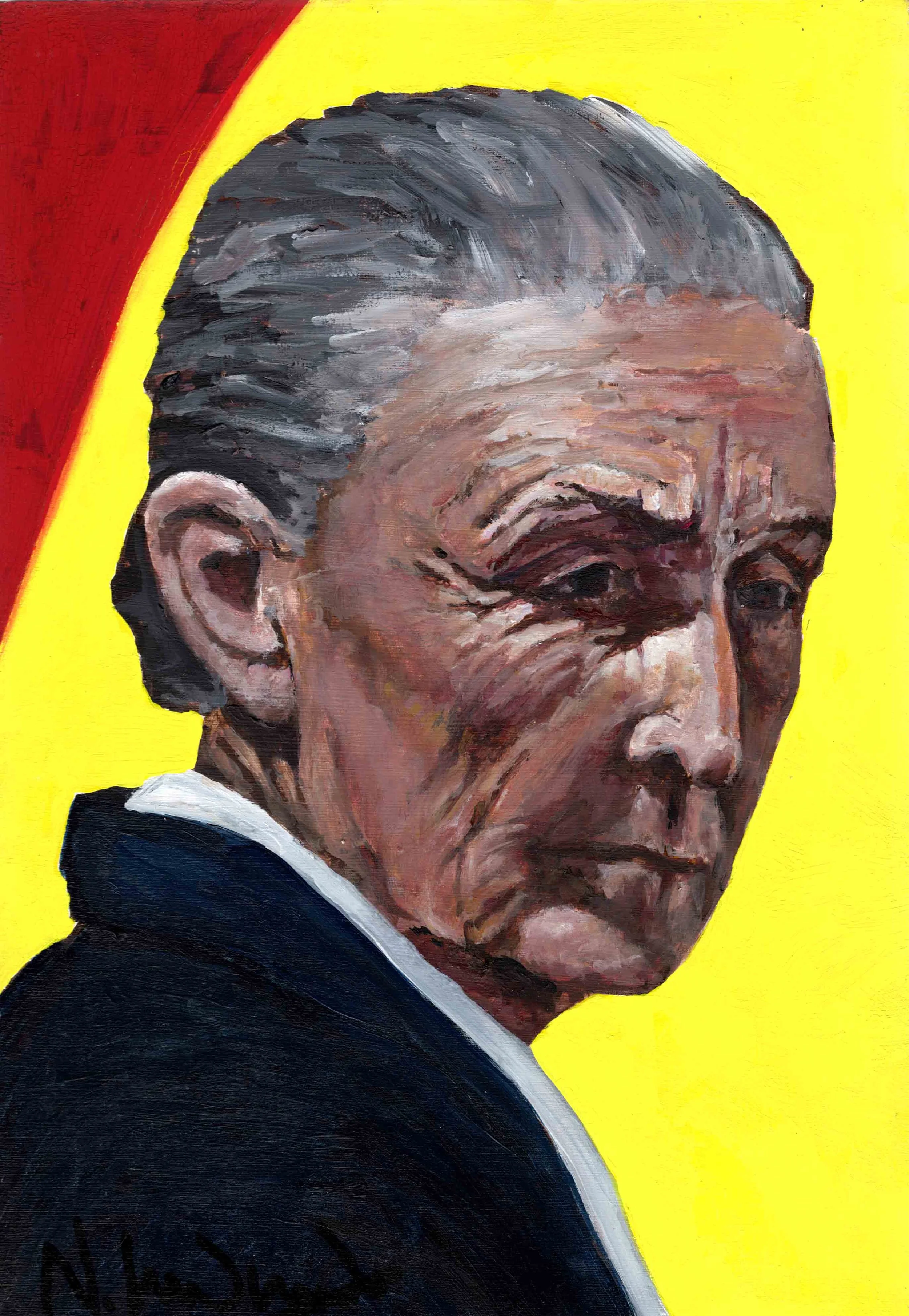 Georgia O'Keefe (8"x12") acrylic on wood panel