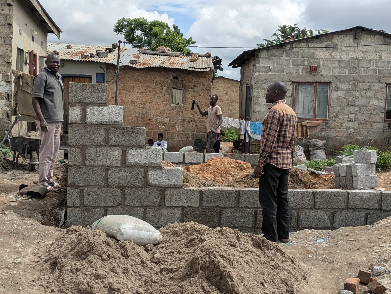 Construction begins for a single classroom block
