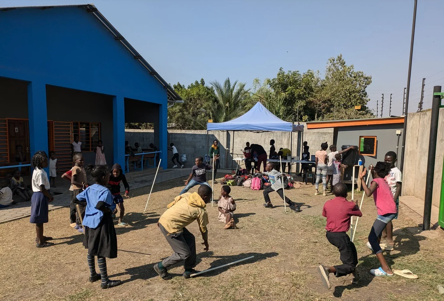 Children play different games on Community Day
