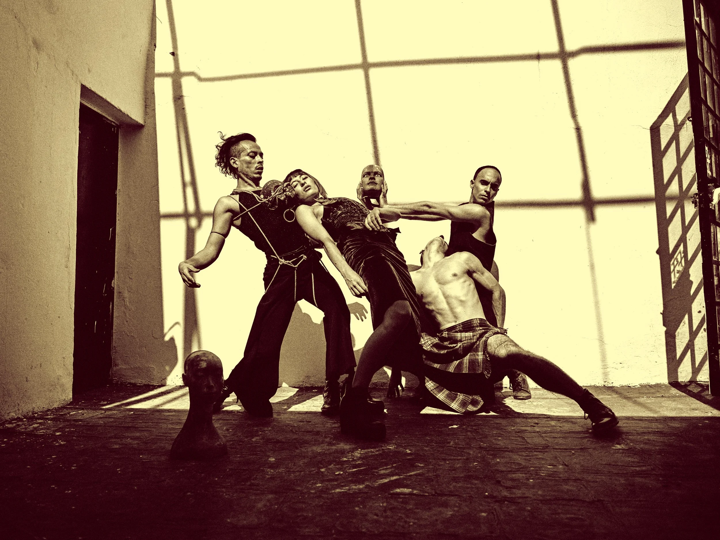 Ensemble performance portrait of Phi Movement, contemporary dance company based in Guadalajara, Mexico.