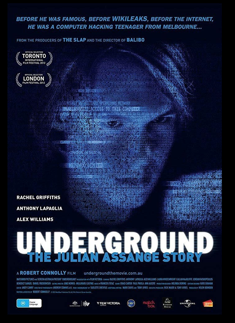 Key art photography for Underground: The Julian Assange Story, the Australian telemovie chronicling the early life of Julian Assange. Promotional campaign imagery for the political drama production.