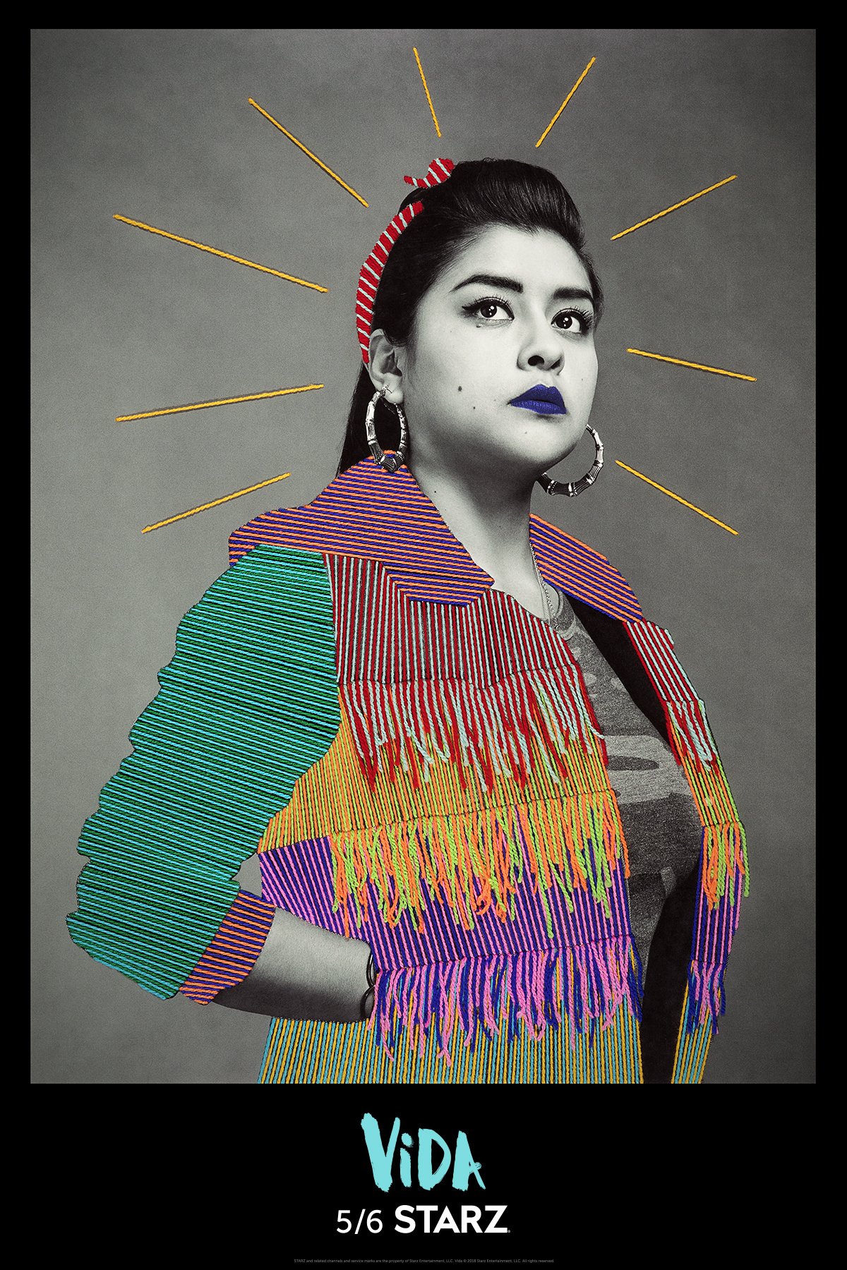Key art photography for Vida, a Starz original television series created by Tanya Saracho and starring Chelsea Rendon. Promotional campaign imagery for the Los Angeles–set Latinx family drama.