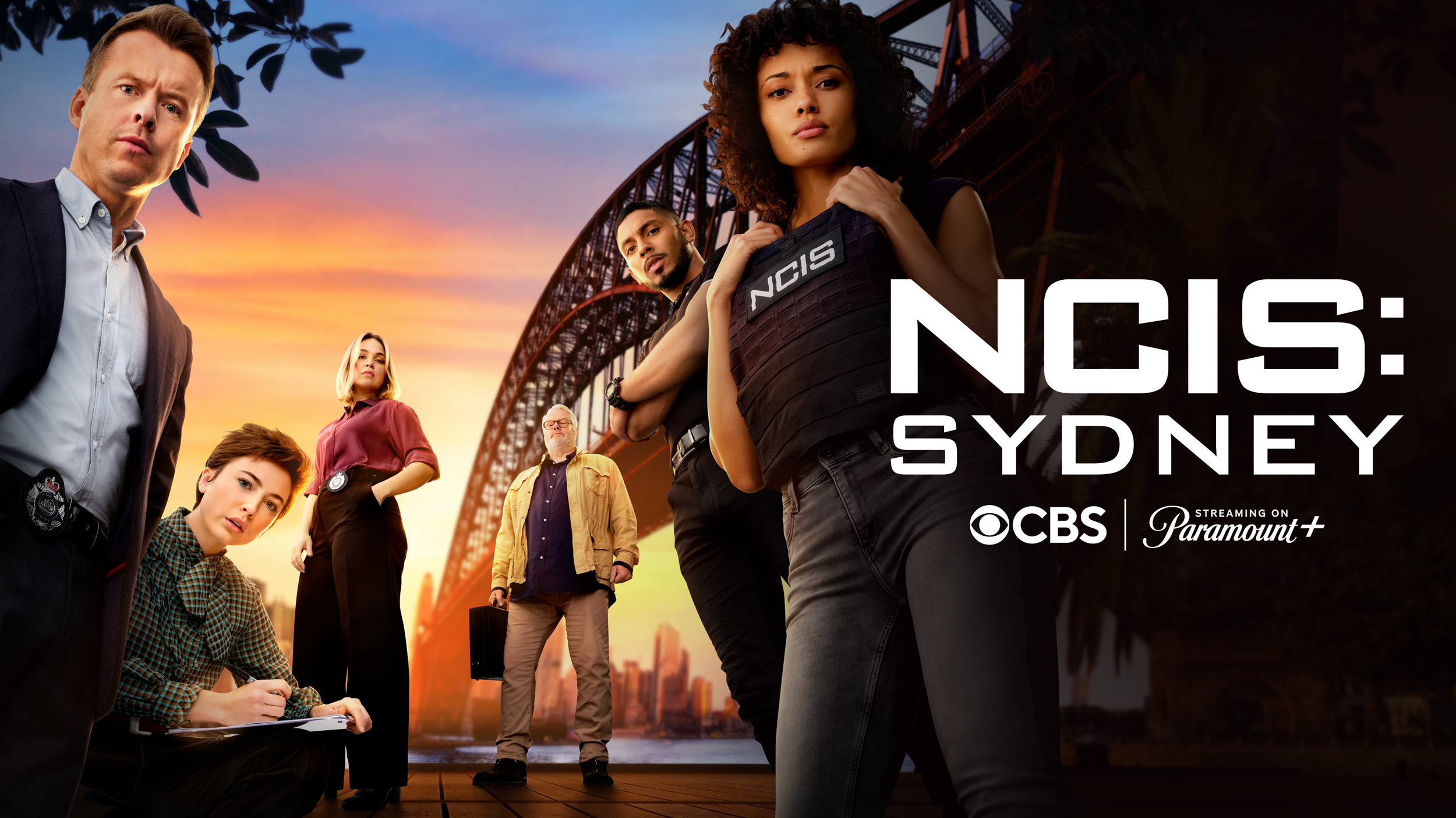 Key art photography for NCIS: Sydney, the Australian spin-off of the international NCIS television franchise. Promotional campaign imagery for the Paramount+ crime procedural, Seasons 1 and 2.