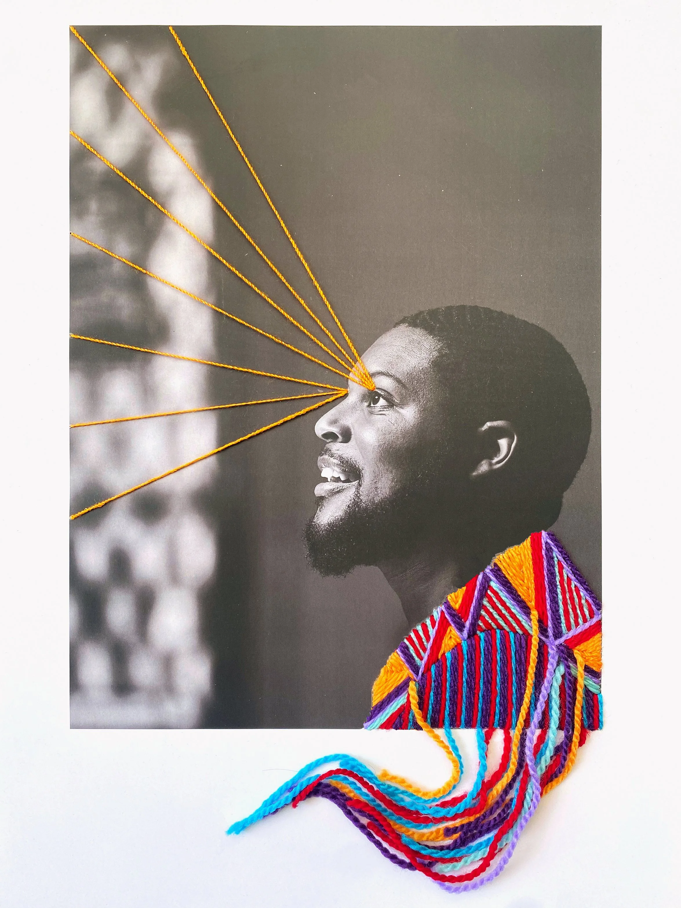 Pastor Eddie, from A Quiet Roar, a documentary portrait series, handwoven by Victoria Villasana.