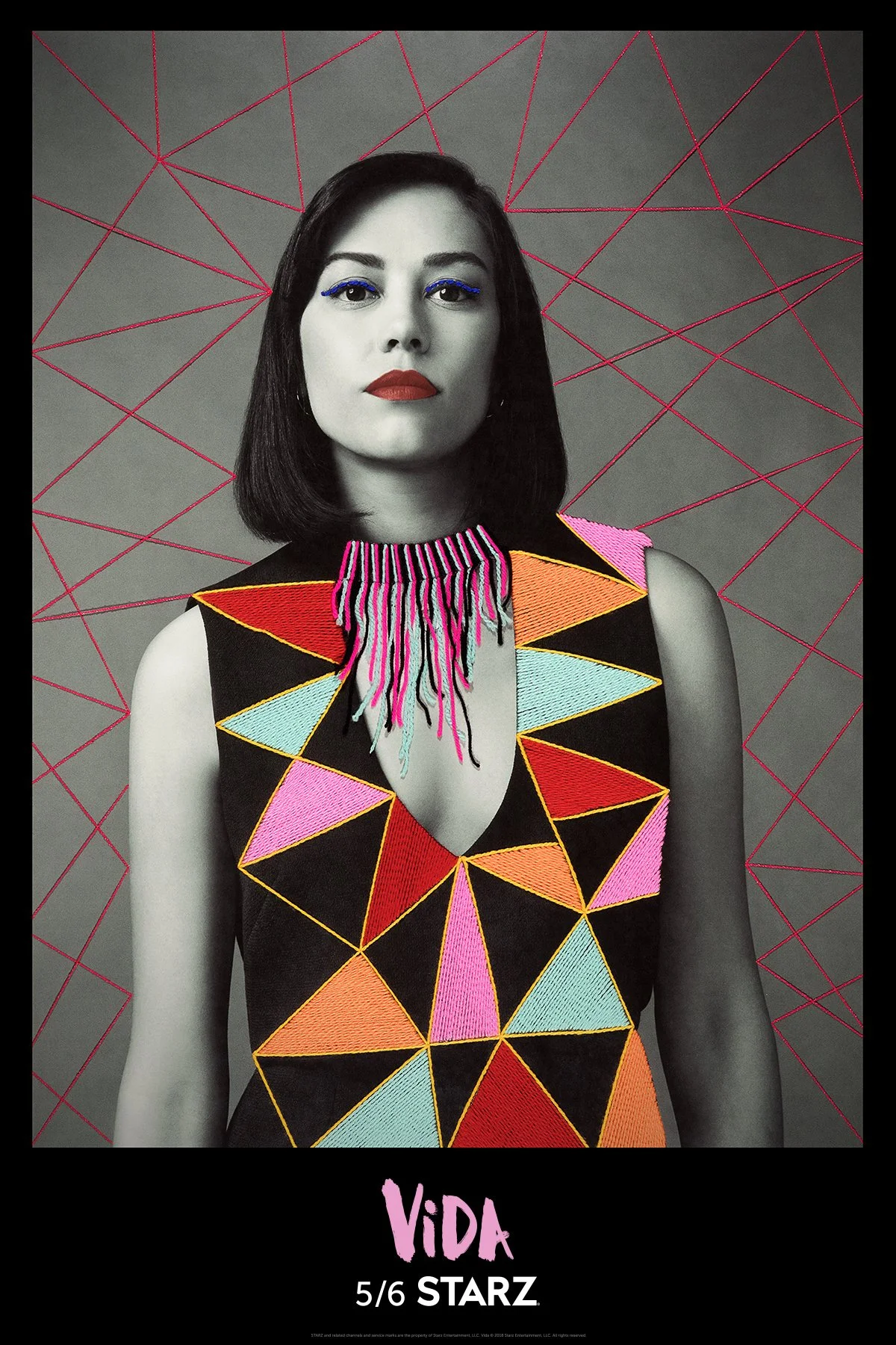 Key art photography for Vida, a Starz original television series created by Tanya Saracho and starring Melissa Barrera and Mishel Prada. Promotional campaign imagery for the Los Angeles–set Latinx family drama.