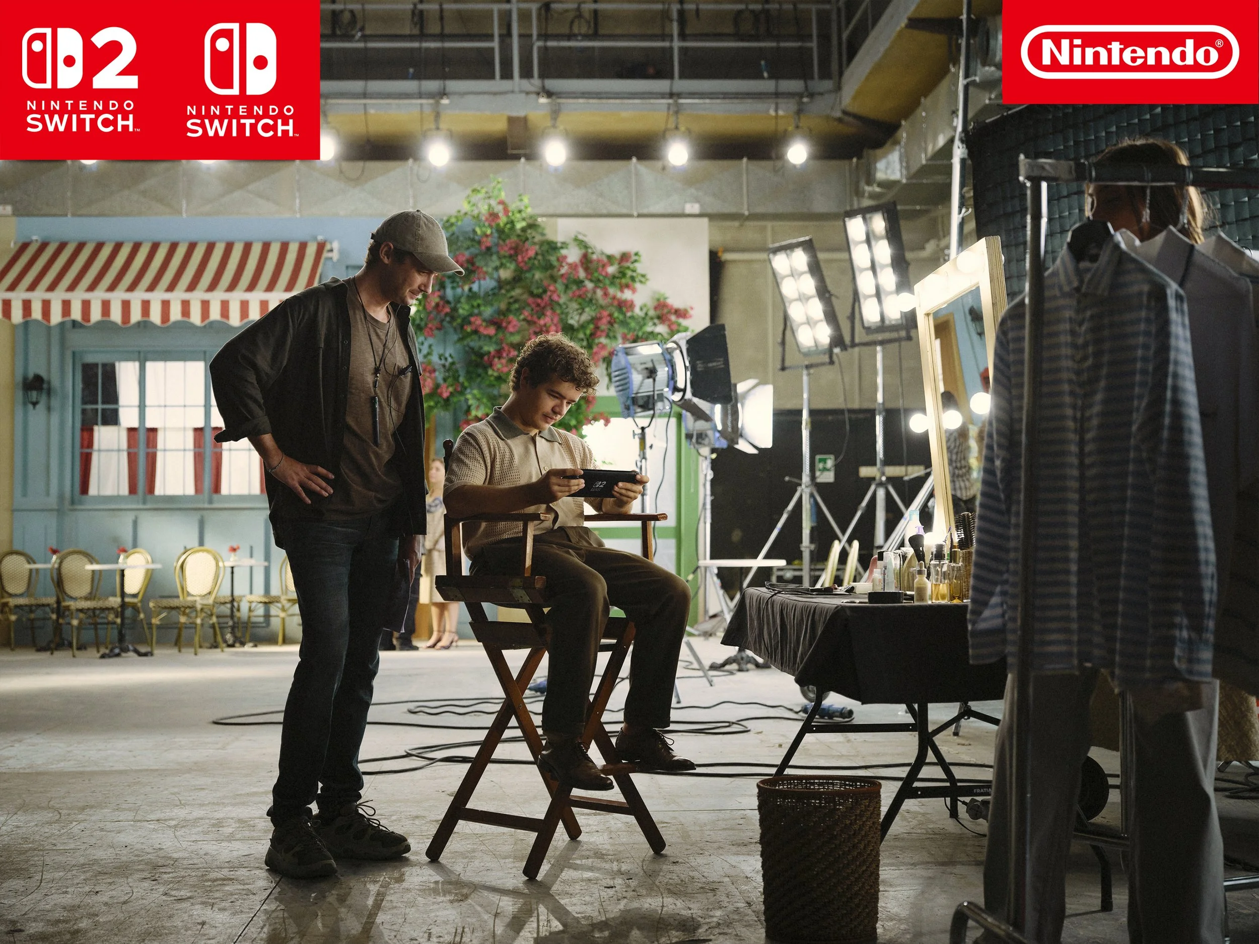 Global launch campaign for Nintendo Nintendo Switch2 Europe & Australia with Leo Burnett. Photographed Gaten Matarazzo for multi-platform hero and behind-the-scenes imagery.