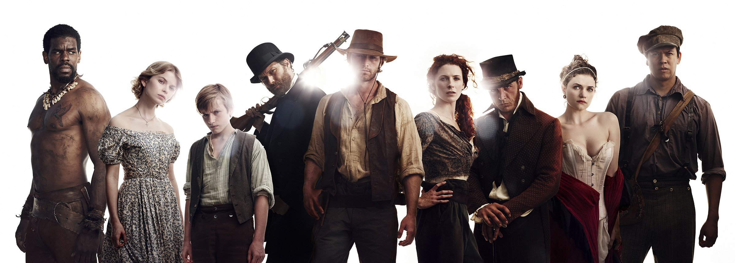 Key art photography for Frontier, the NBC drama series. Ensemble campaign imagery created for the US network production.