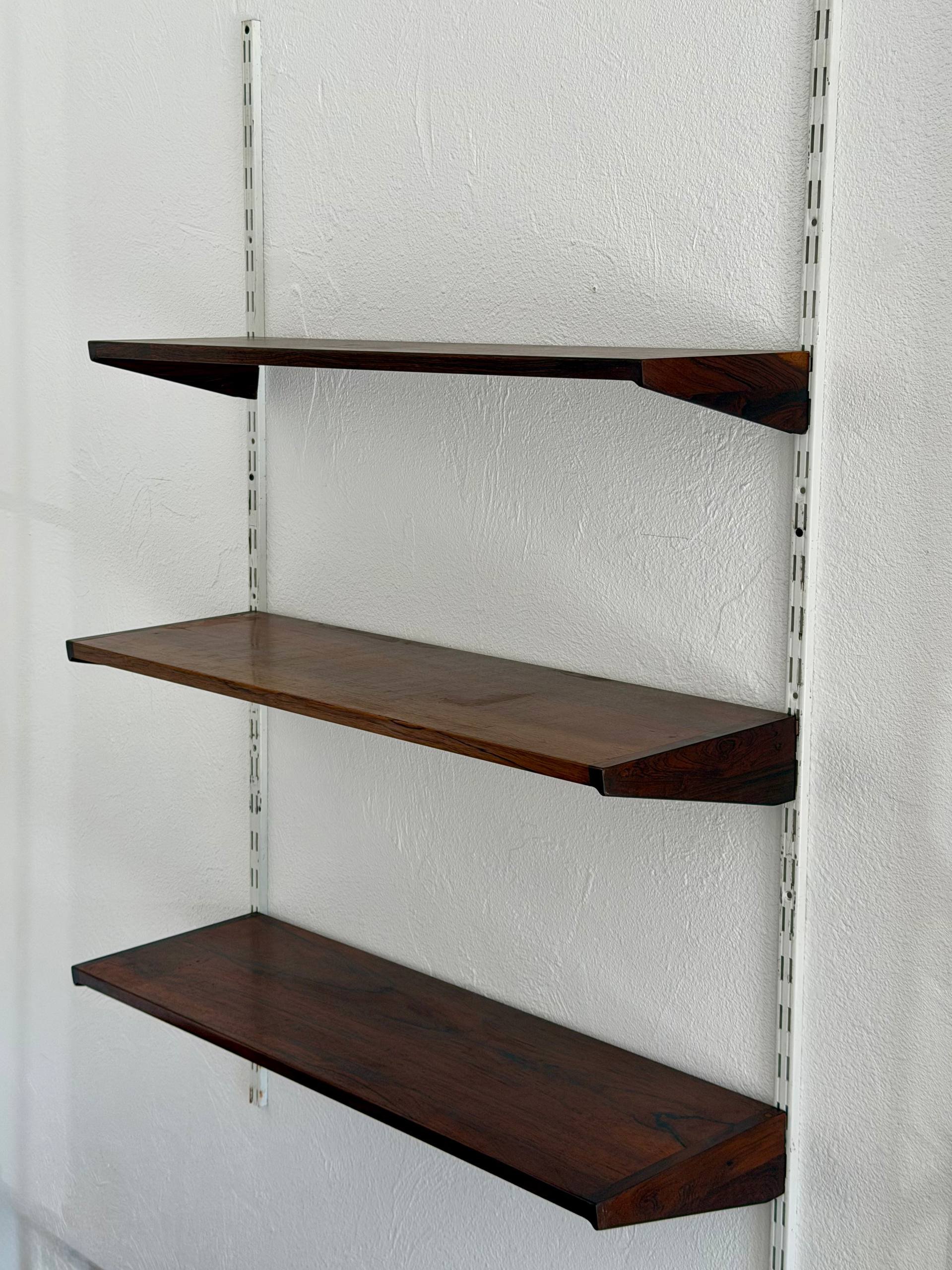 Kai Kristiansen Mid Century Danish Rosewood Wall Unit Scandinavian Shelving System