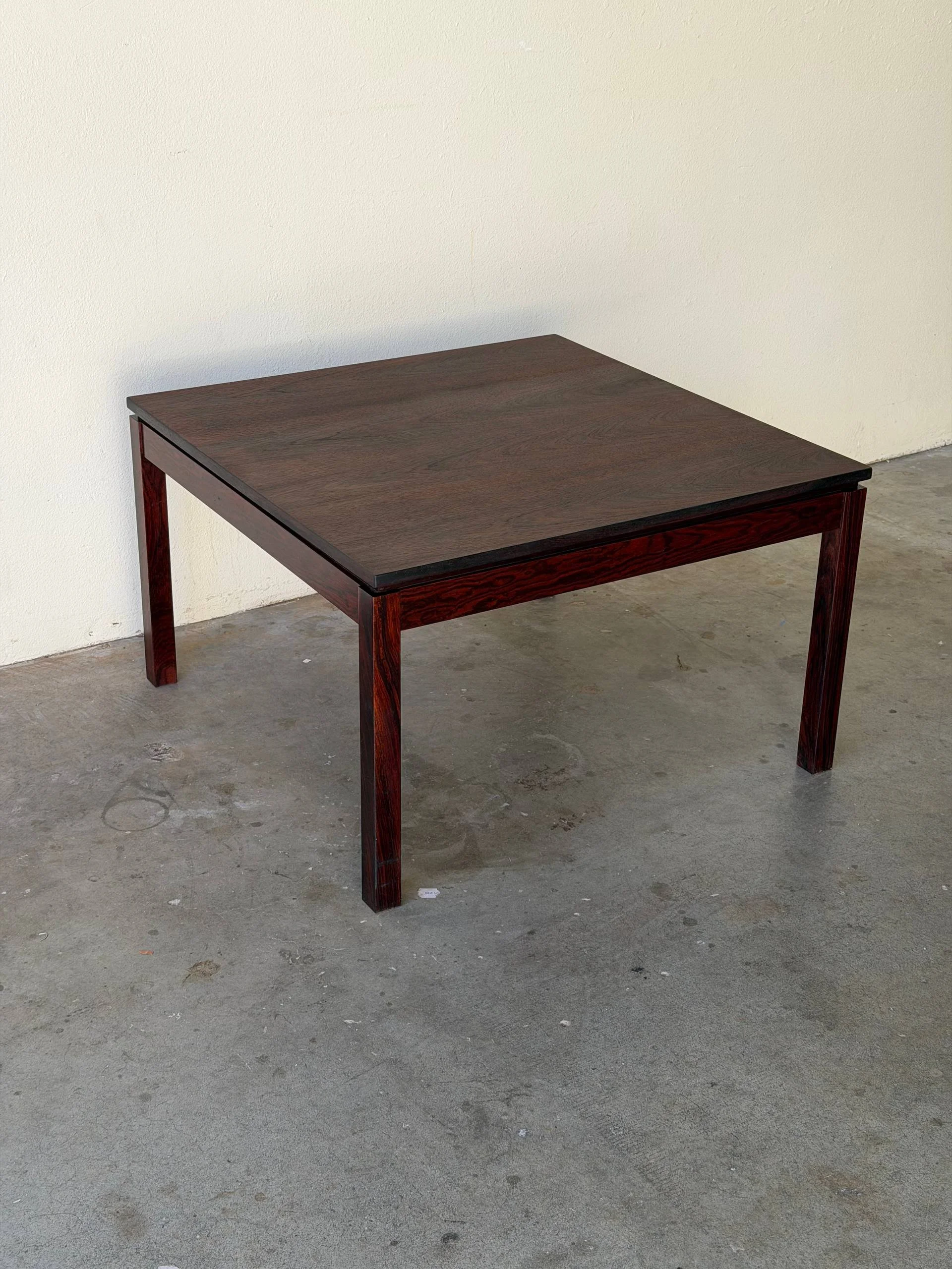 Vintage Danish Rosewood Square Coffee Table – Mid Century Modern Scandinavian Accent Table
