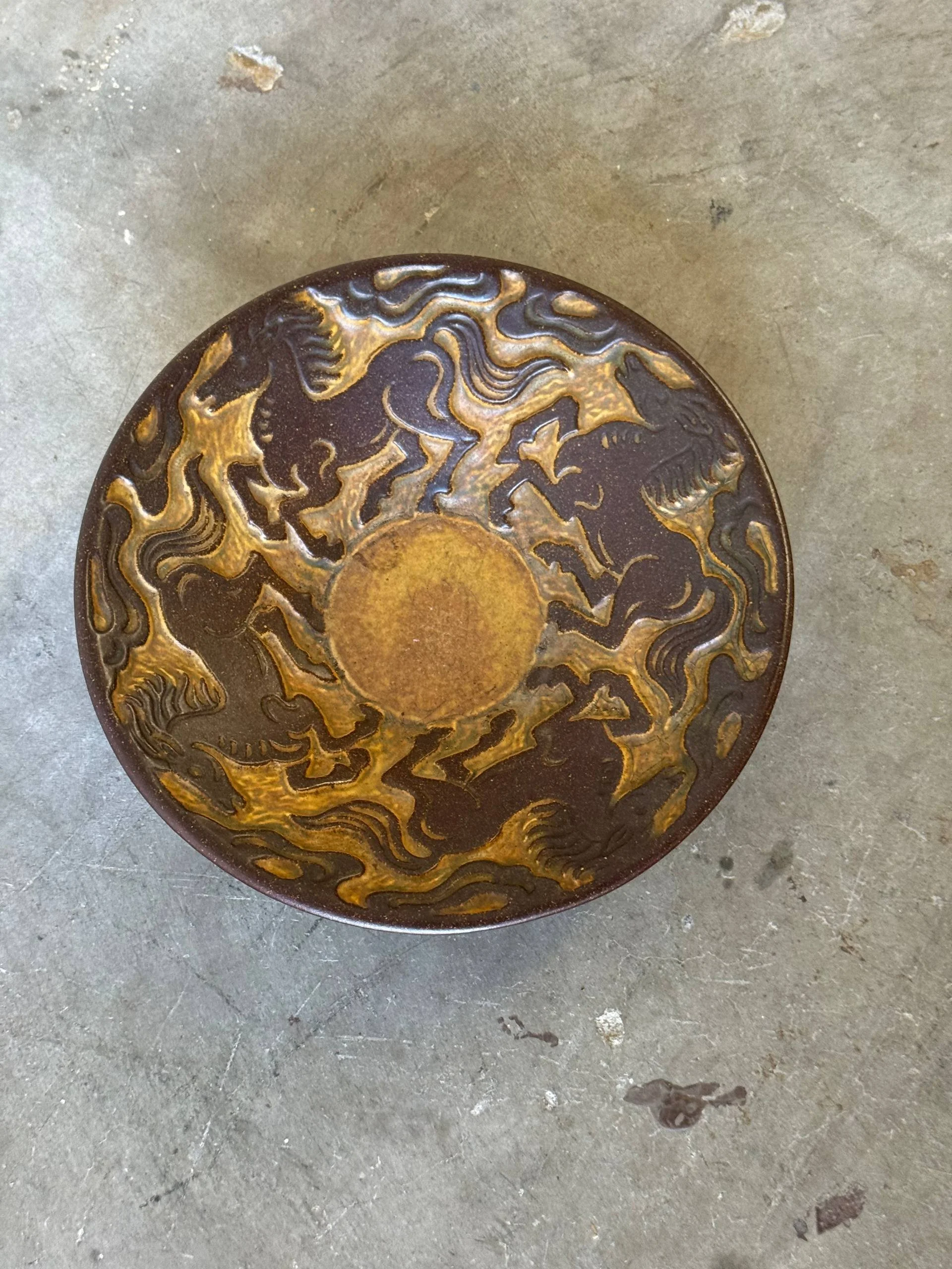 Vintage 1950s Michael Andersen & Sons Bornholm Ceramic Bowl – Mid-Century Danish Art Pottery