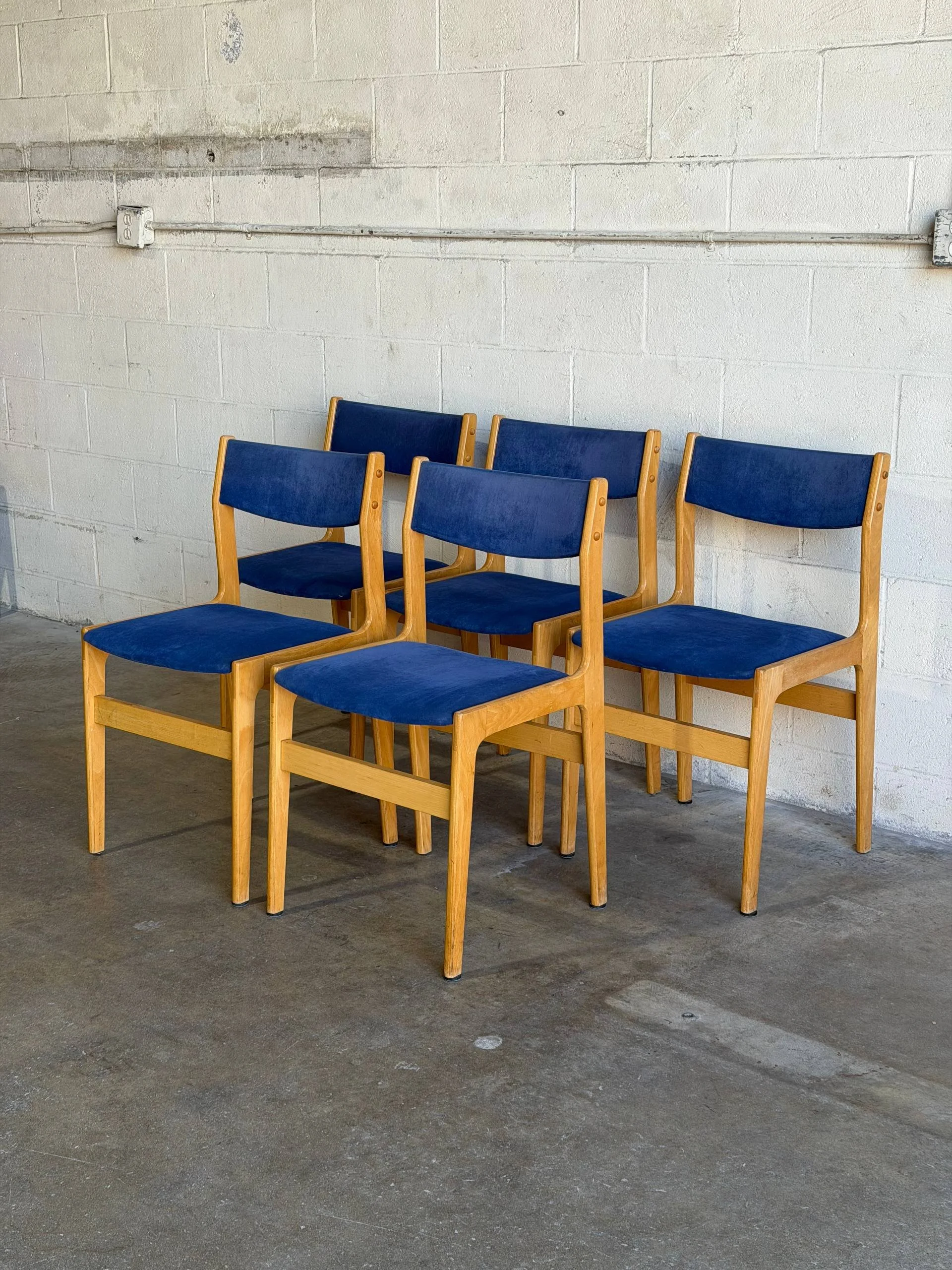 Set of 5 Danish Modern Dining Chairs in the Style of Erik Buch